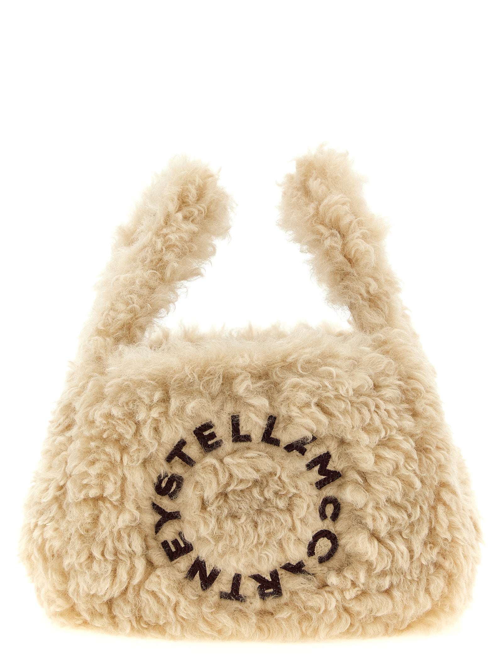 Beige Polyester Shoulder Bag