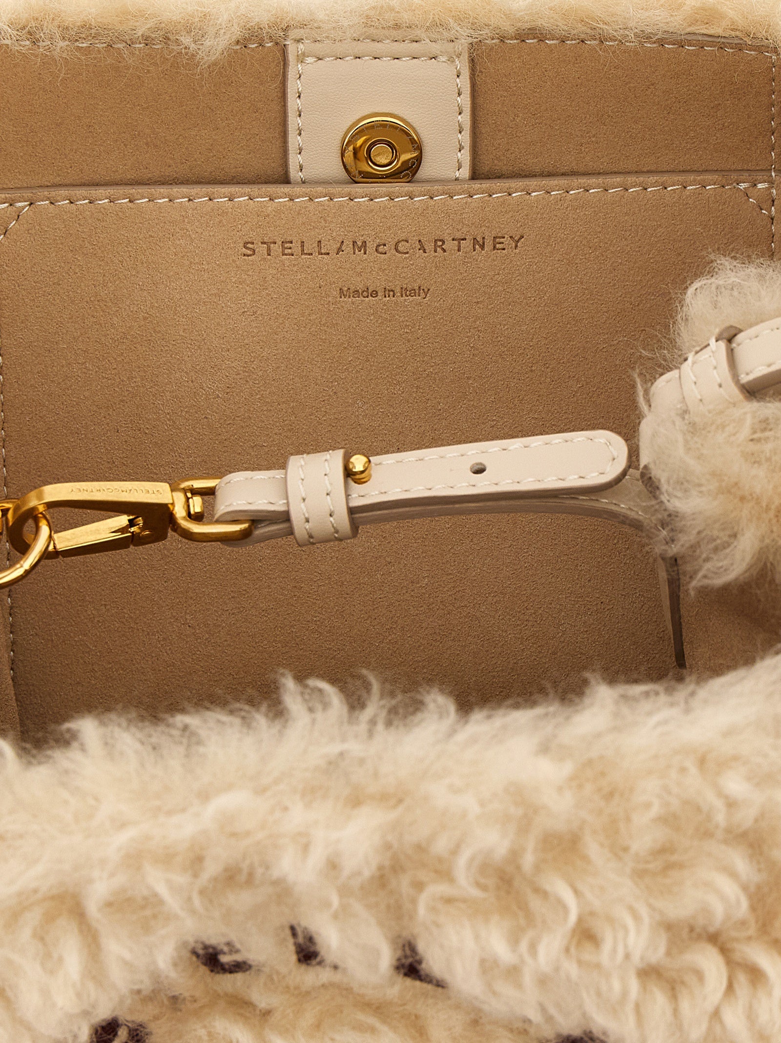 Beige Polyester Shoulder Bag