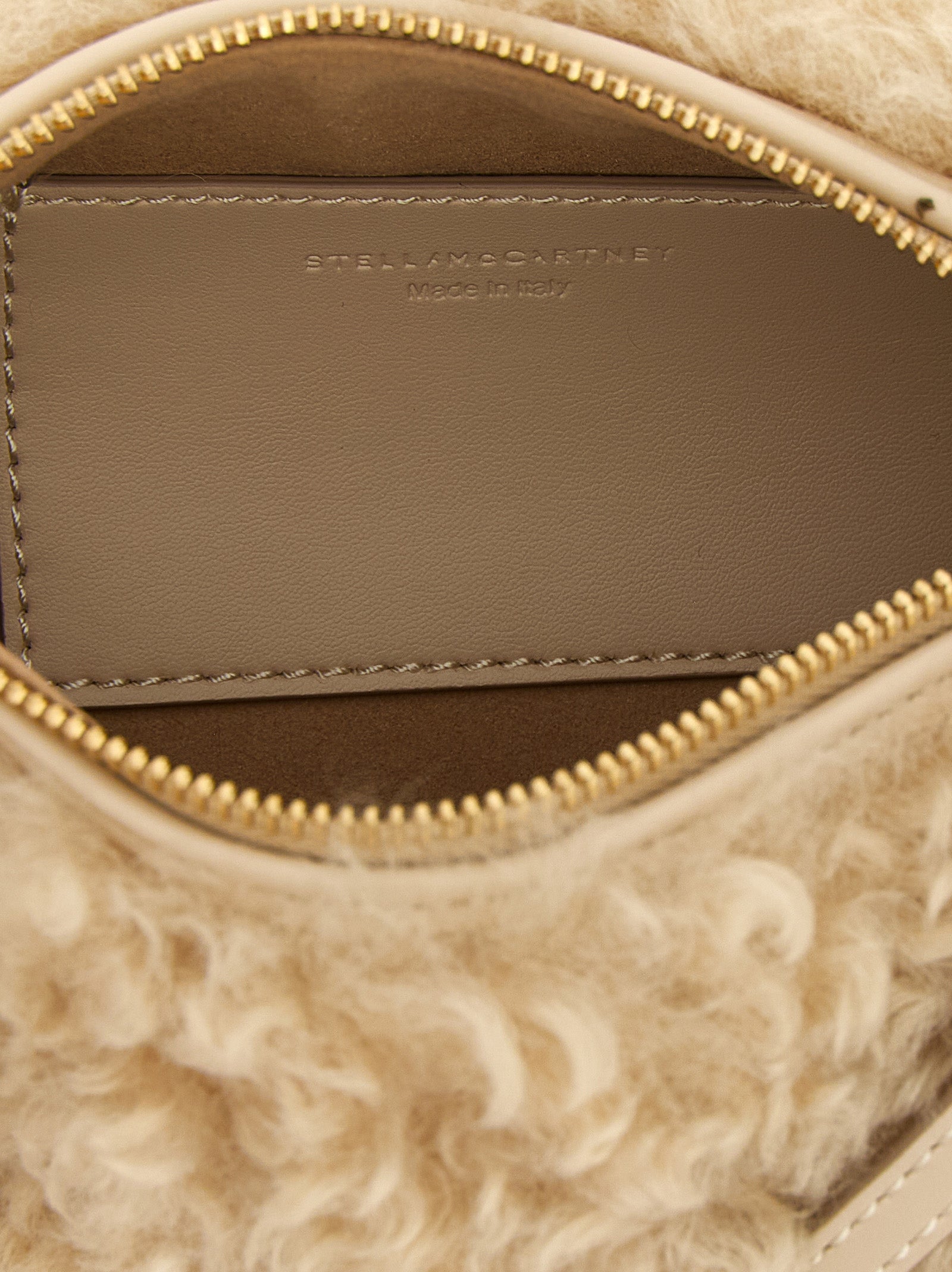 Beige Polyester Clutch Bag