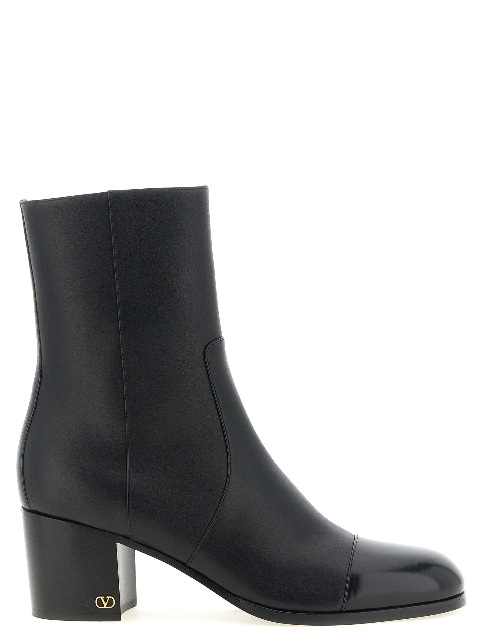 Black Calfskin Ankle Boots