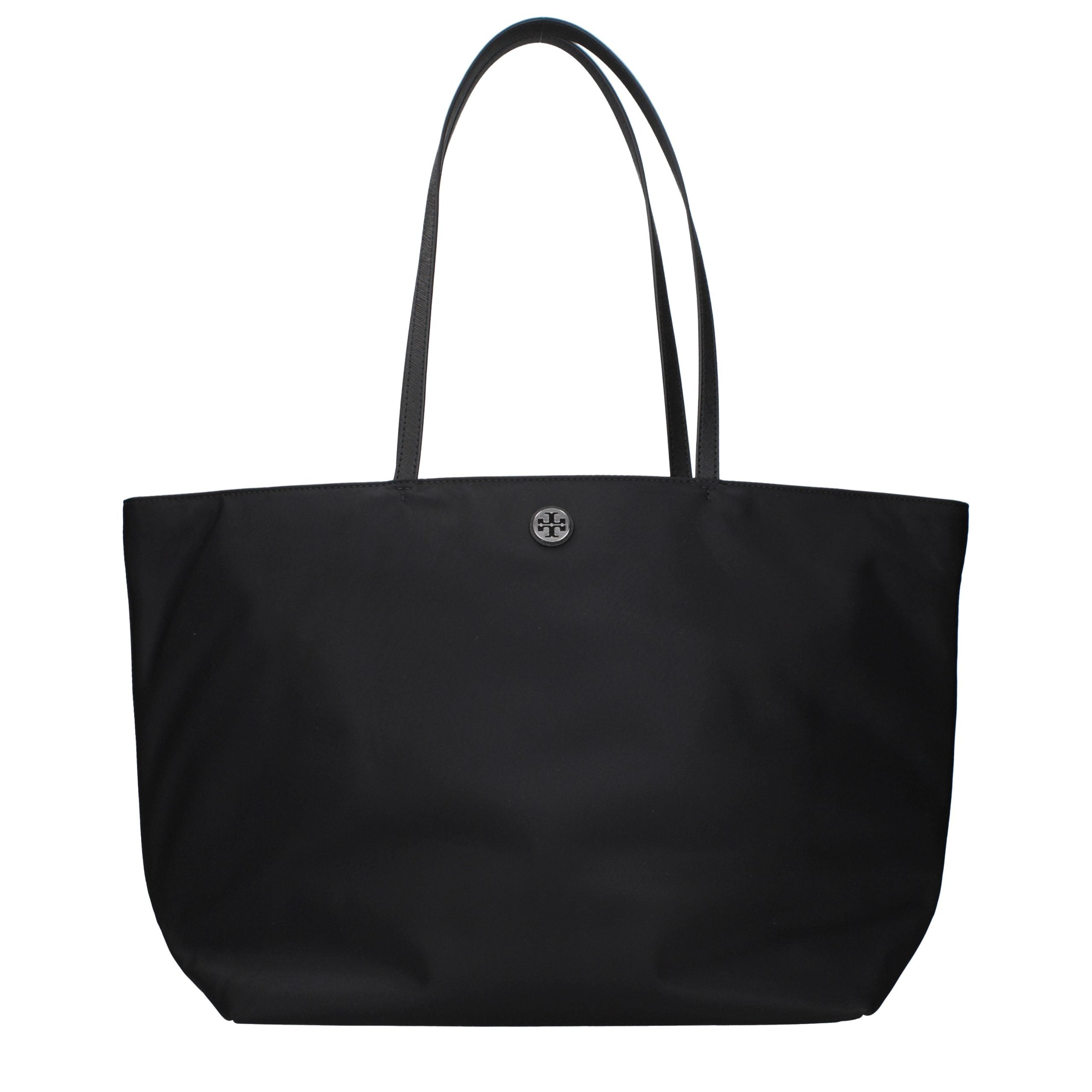 Black Fabric Shoulder Bag