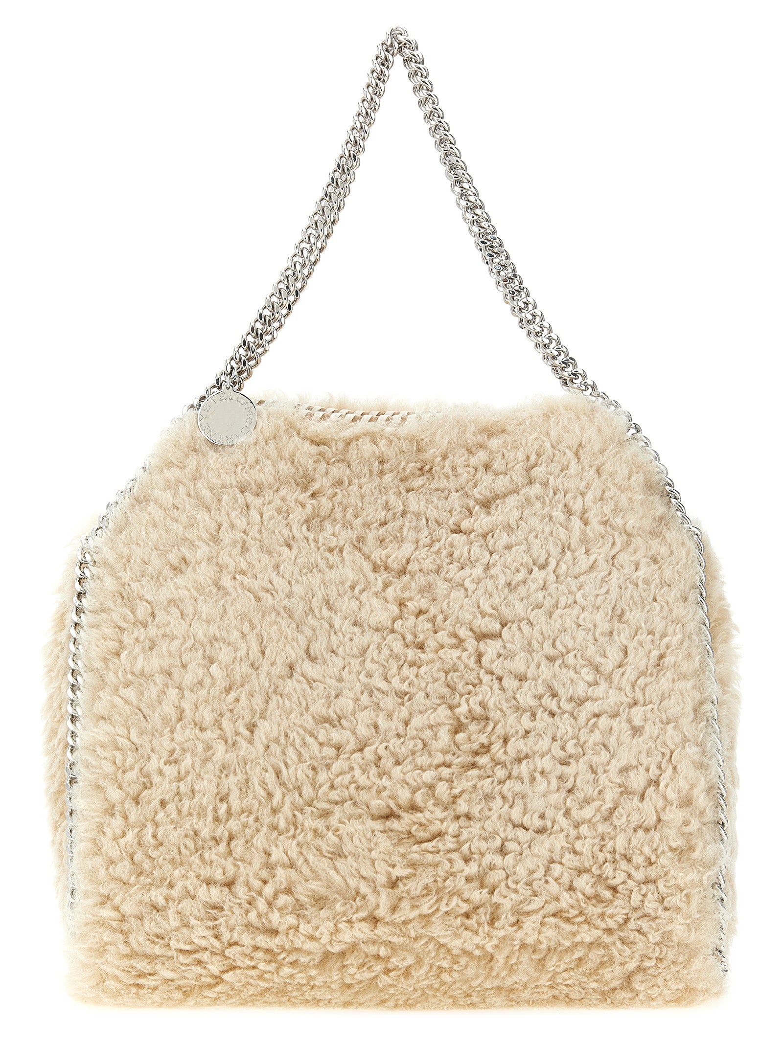 Beige Polyester Shoulder Bag