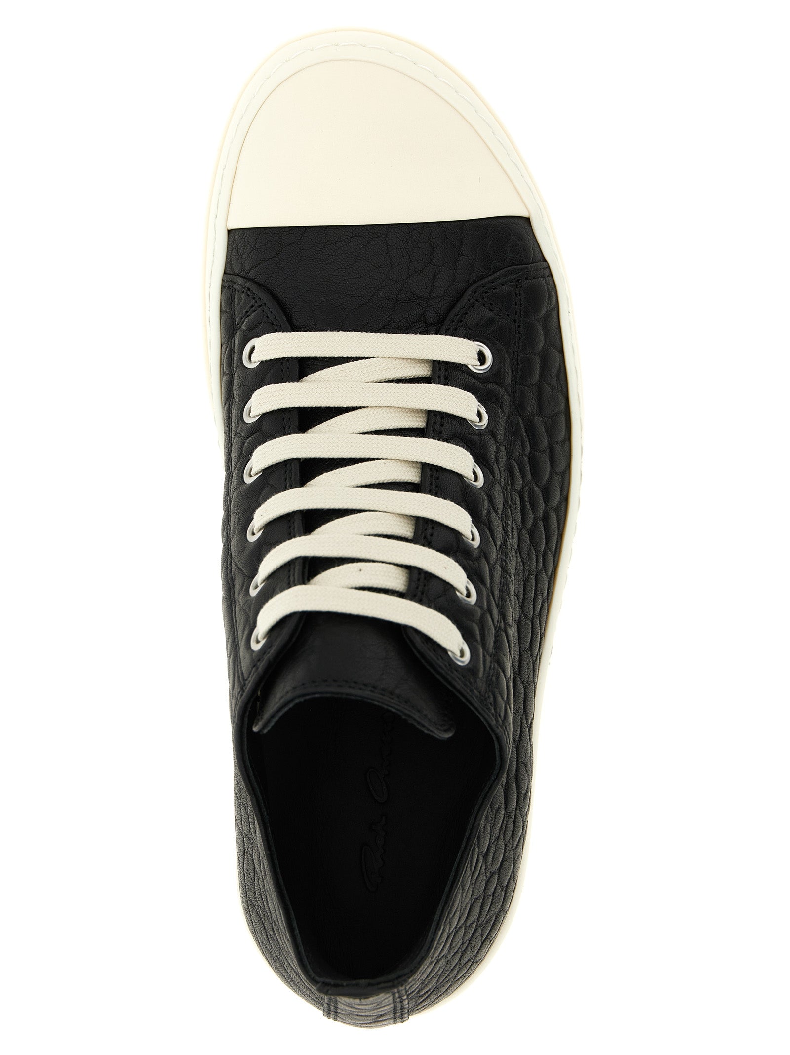 Bicolor Lamb Leather Low Top Sneakers