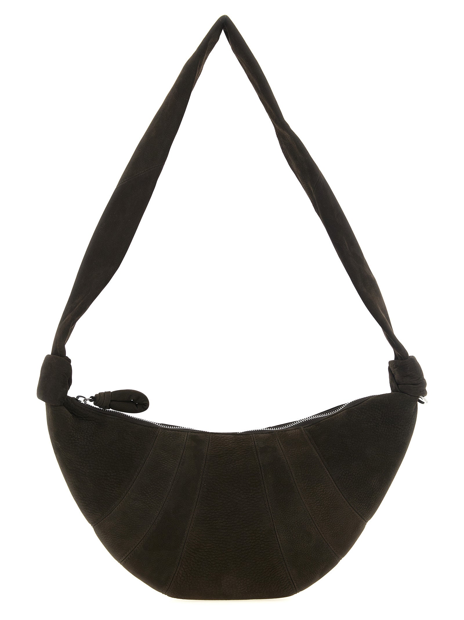 Brown Lamb Leather Shoulder Bag