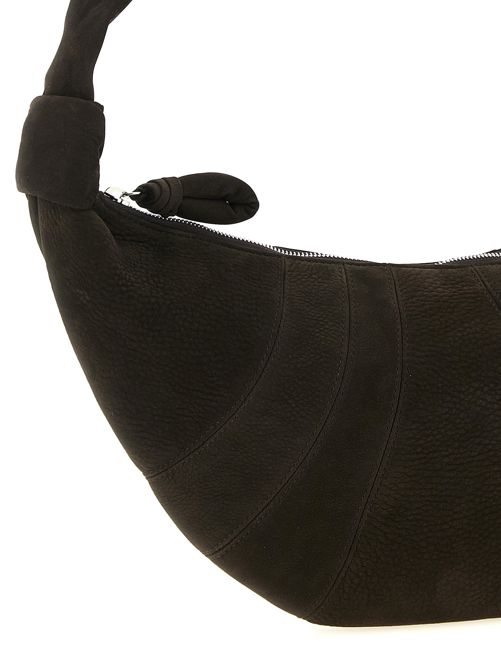 Brown Lamb Leather Shoulder Bag