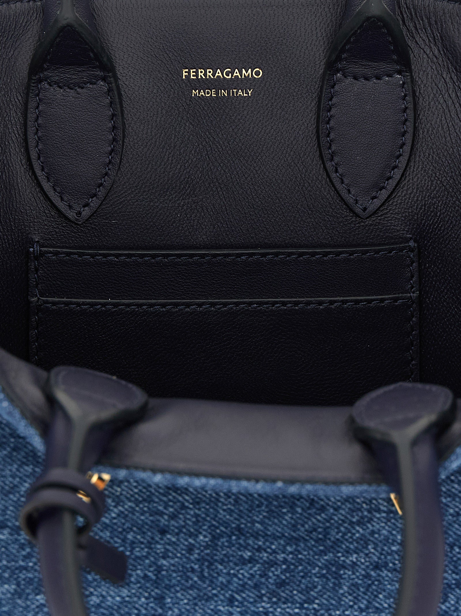Blue Fabric Handbag