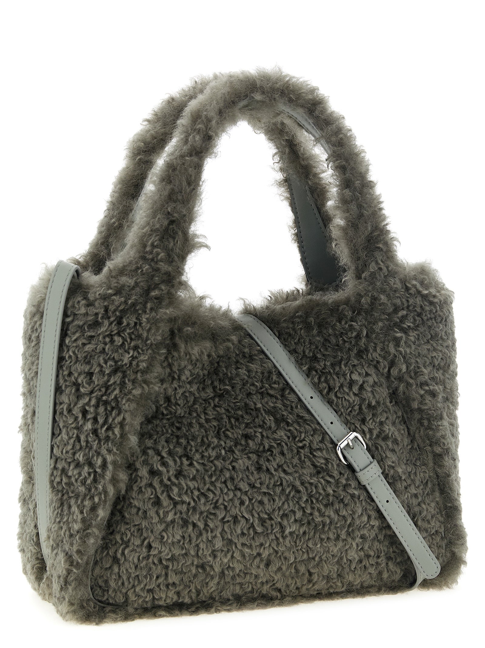 Gray Polyester Tote Bag