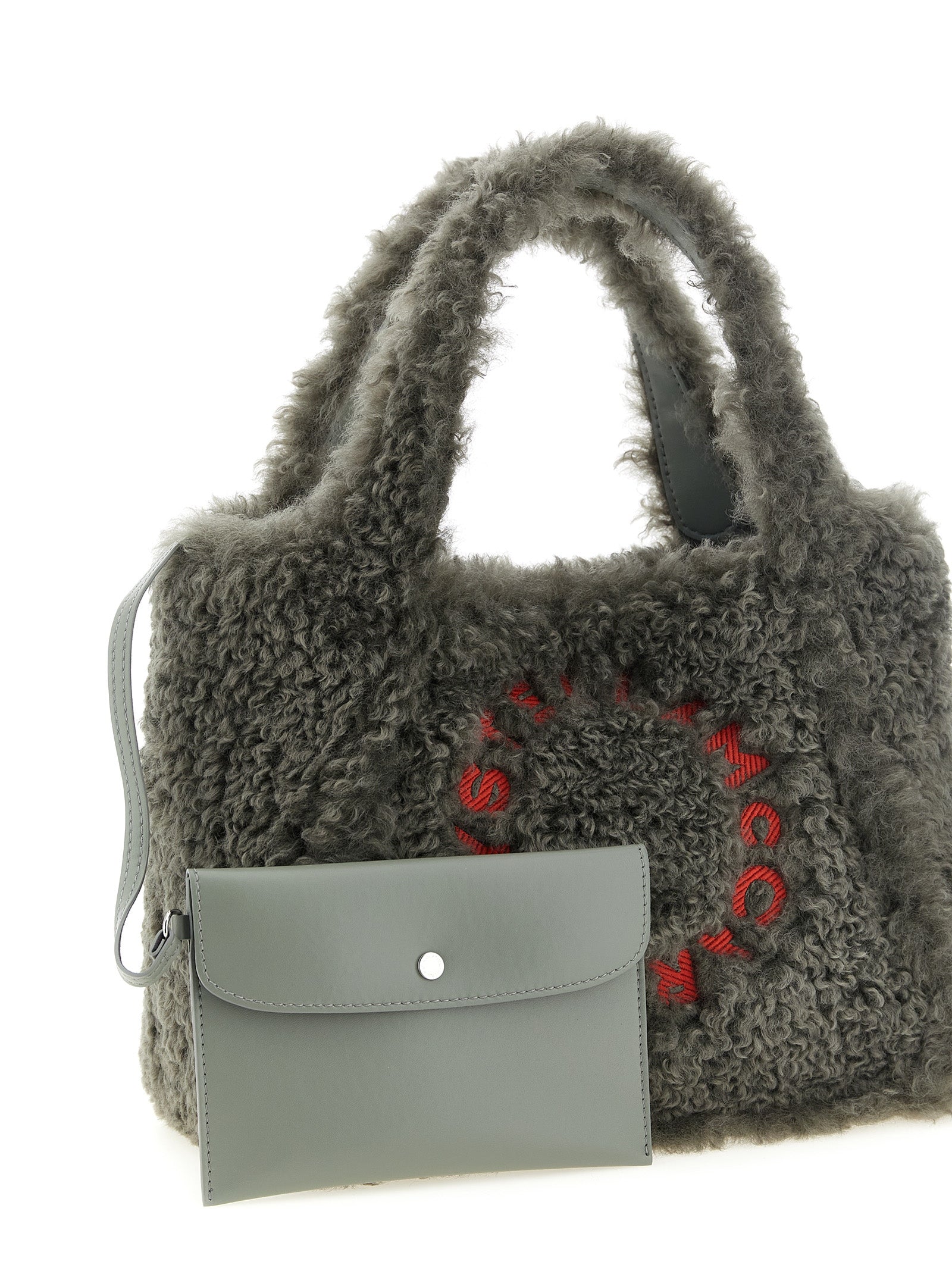 Gray Polyester Tote Bag