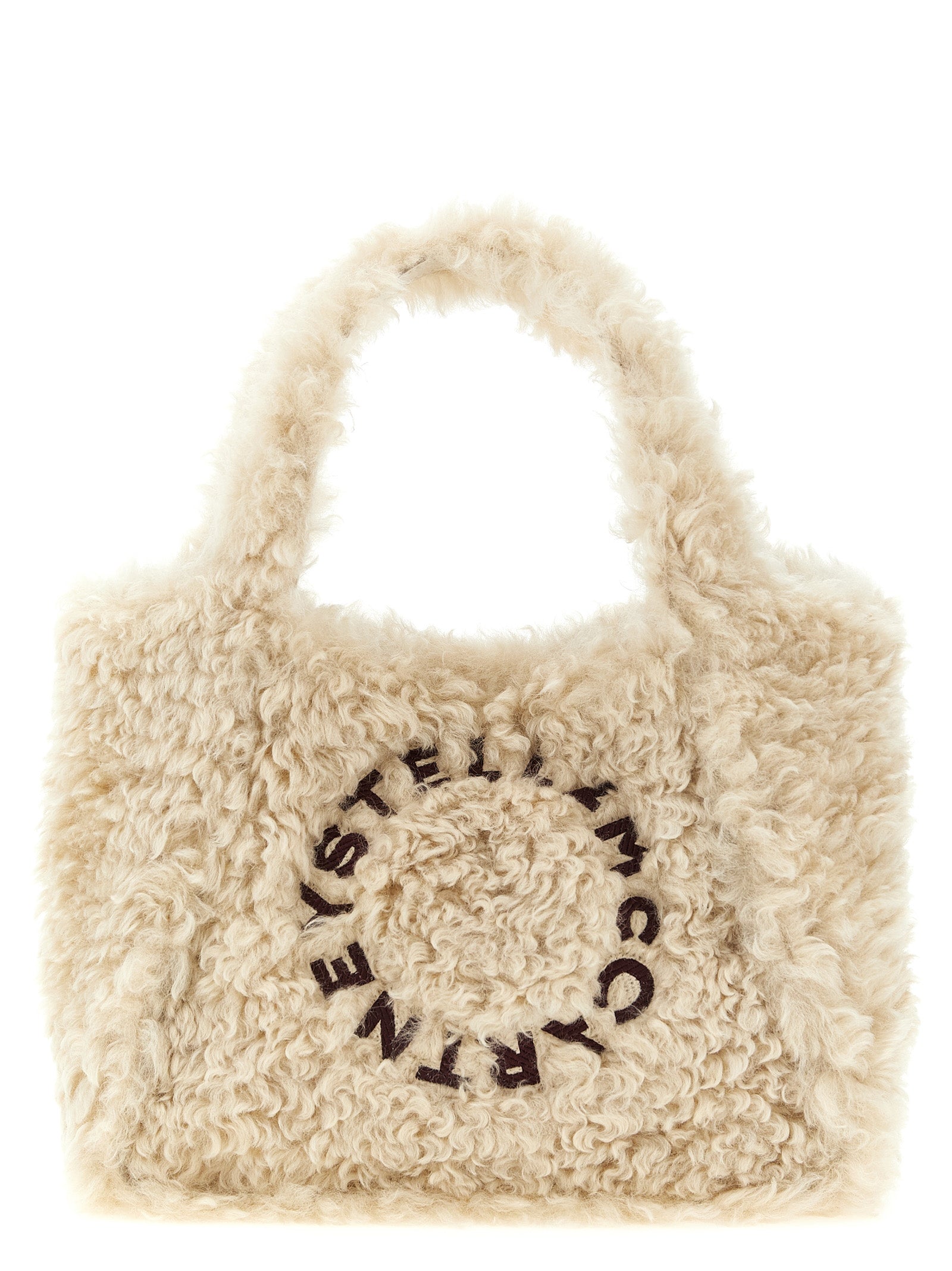 Beige Polyester Tote Bag