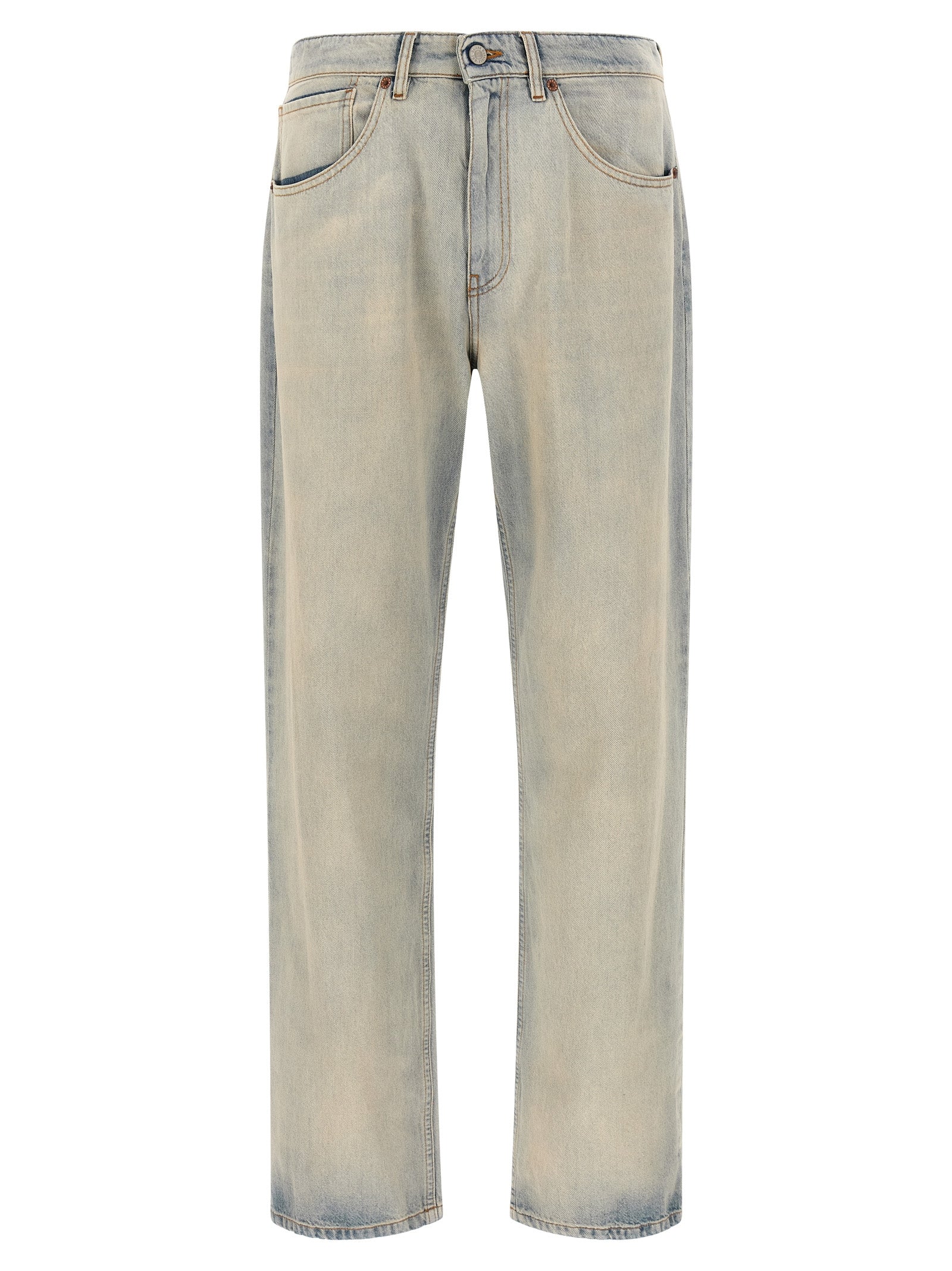 Blue Cotton Relaxed Fit Jeans