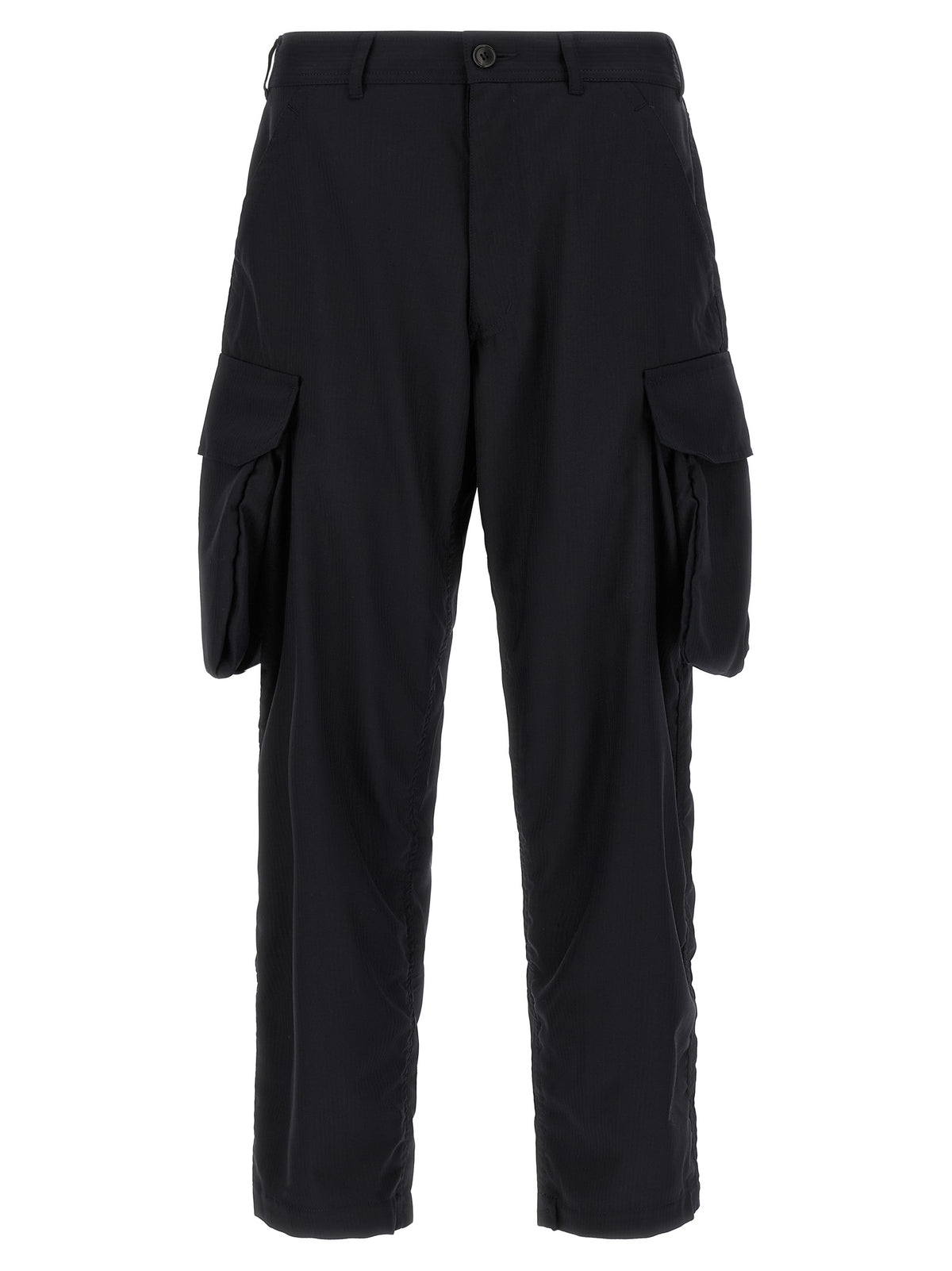 Blue Polyester Cargo Pants