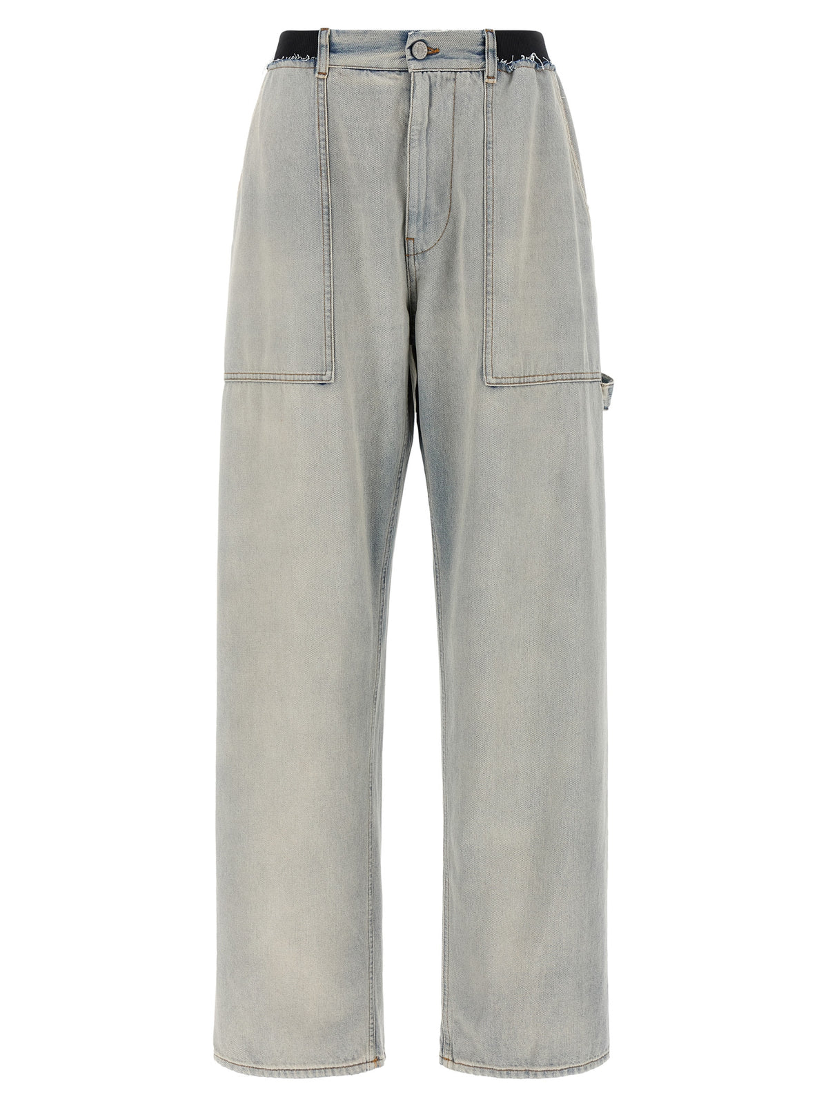 Blue Cotton Relaxed Fit Jeans
