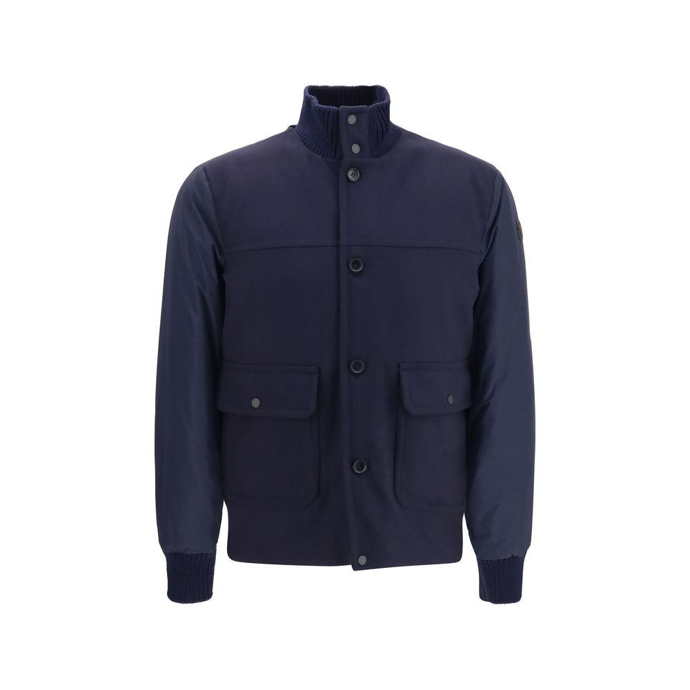 Blue Wool Oves Aries Full-Length Jacket