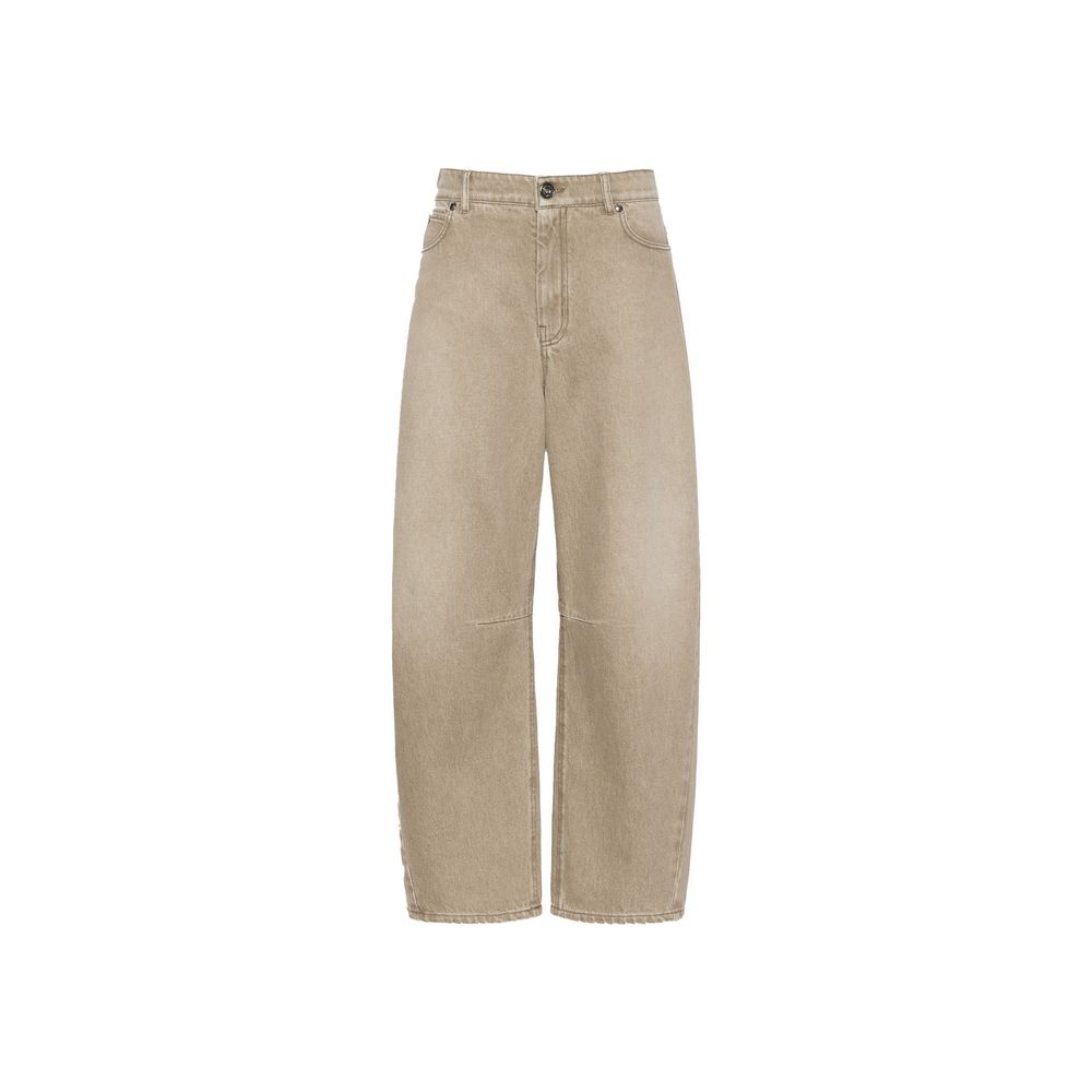 Beige Cotton Jeans Denim
