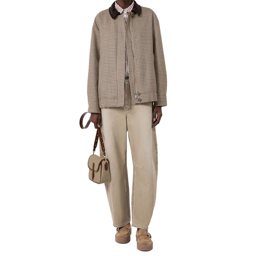 Beige Cotton Jeans Denim
