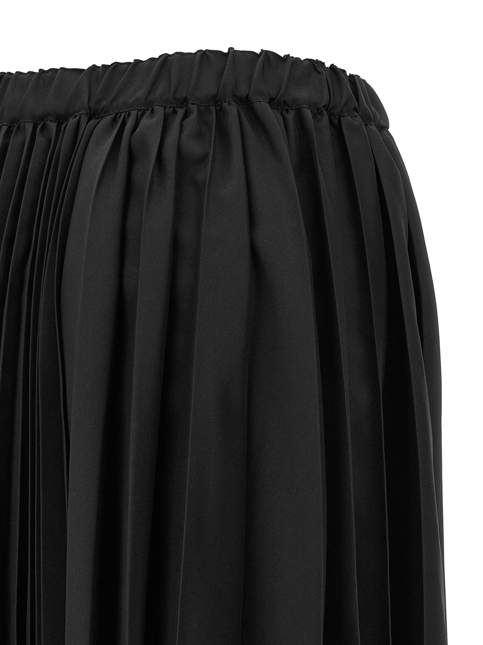 Black Polyester Long Skirt