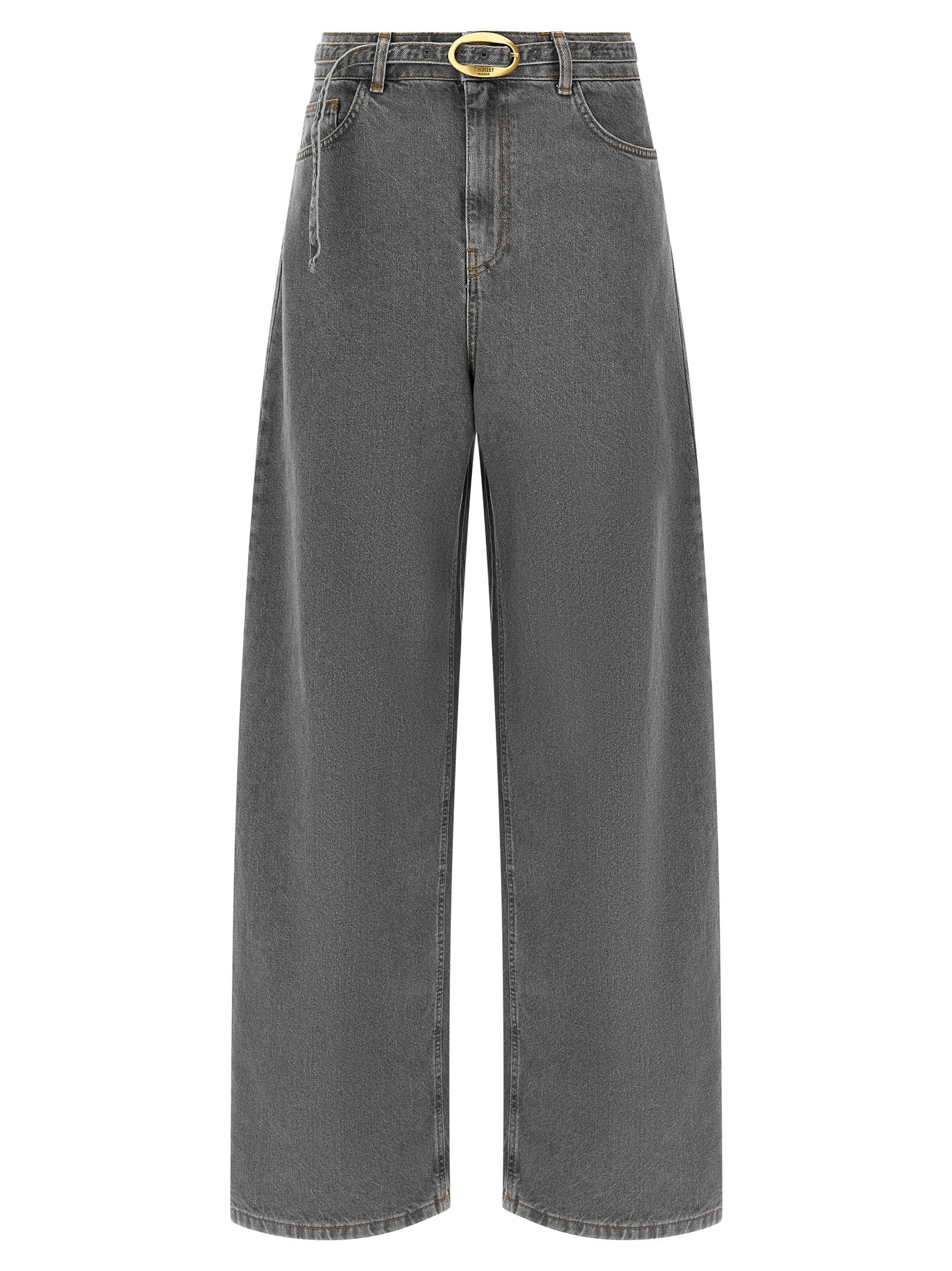 Gray Cotton Jeans Denim