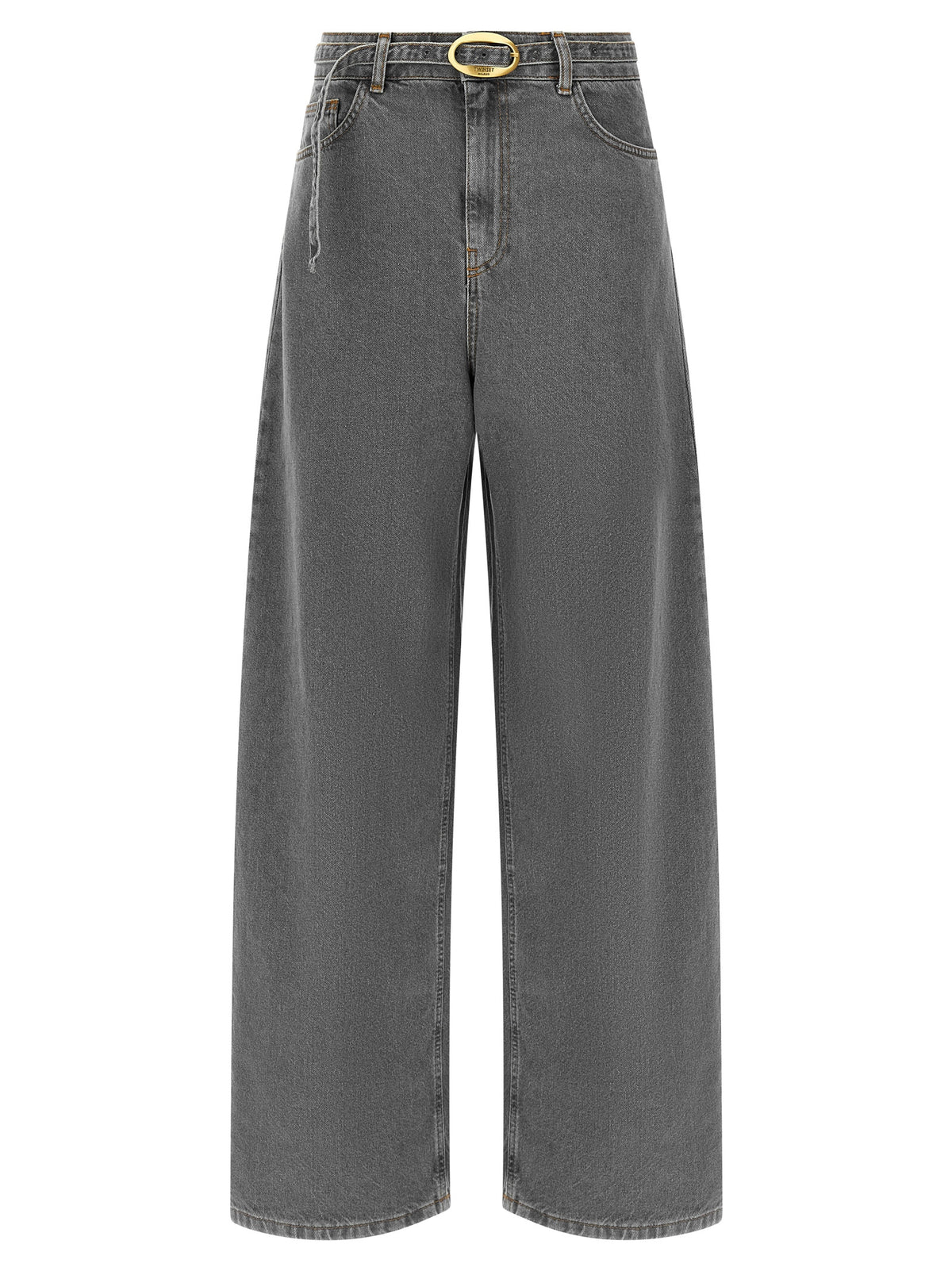 Gray Cotton Jeans Denim