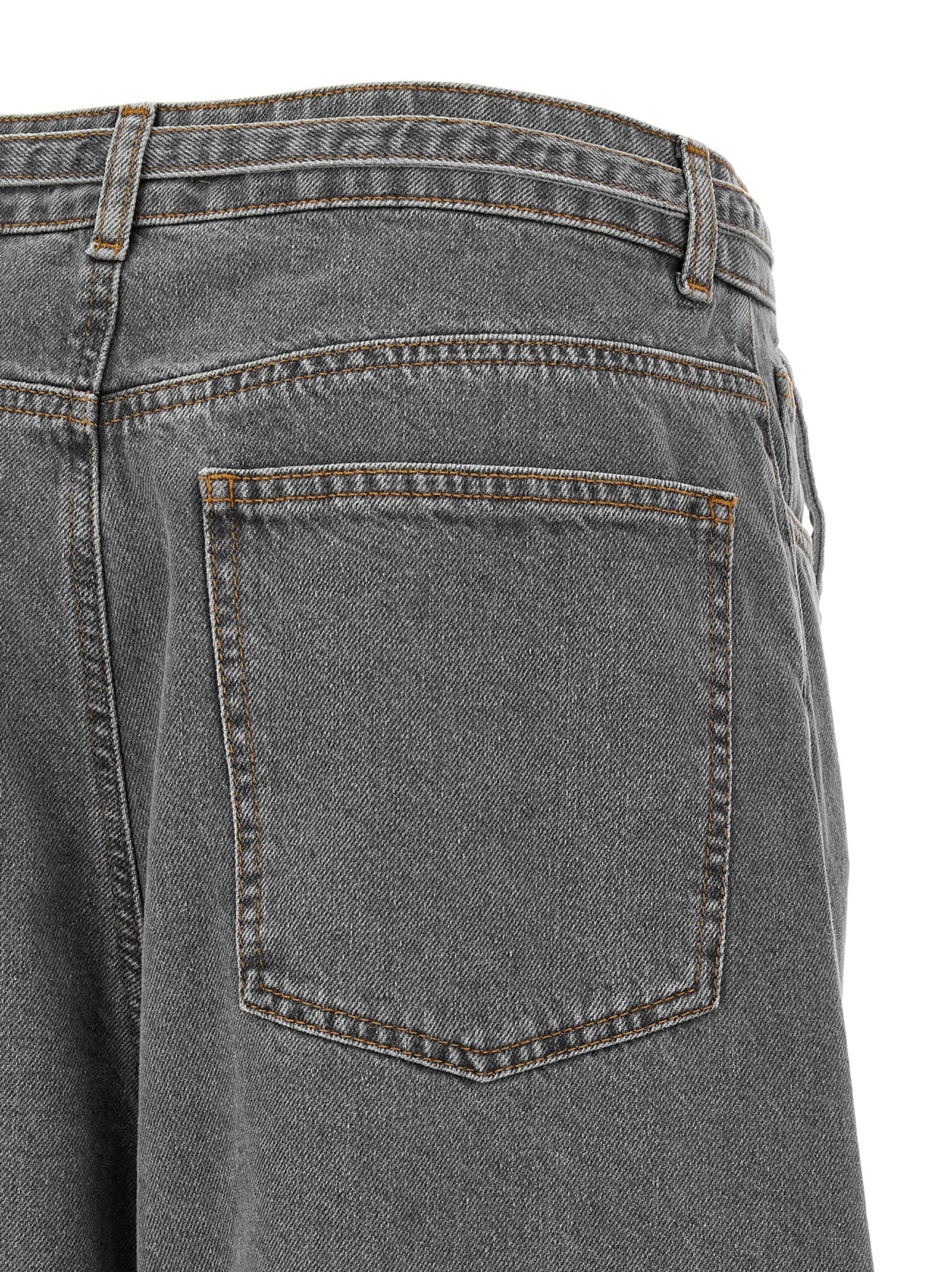 Gray Cotton Jeans Denim