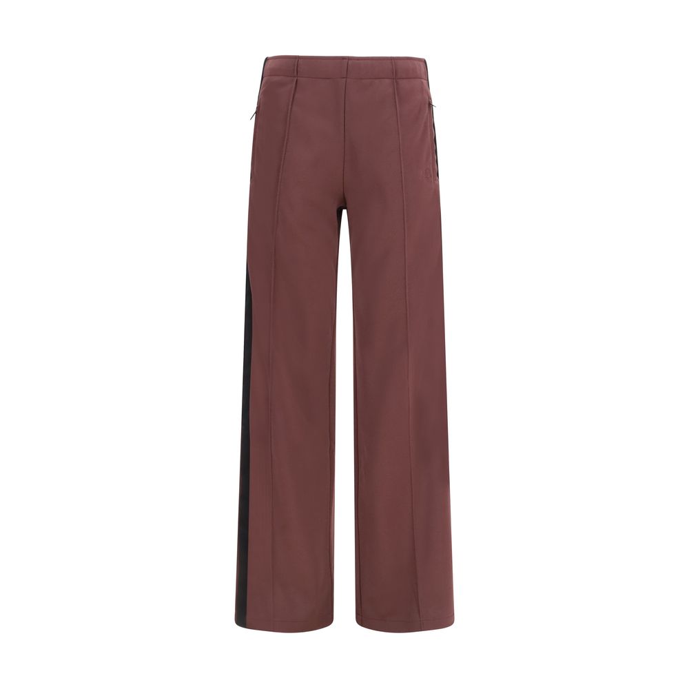 Bordeaux Polyester Casual Pants