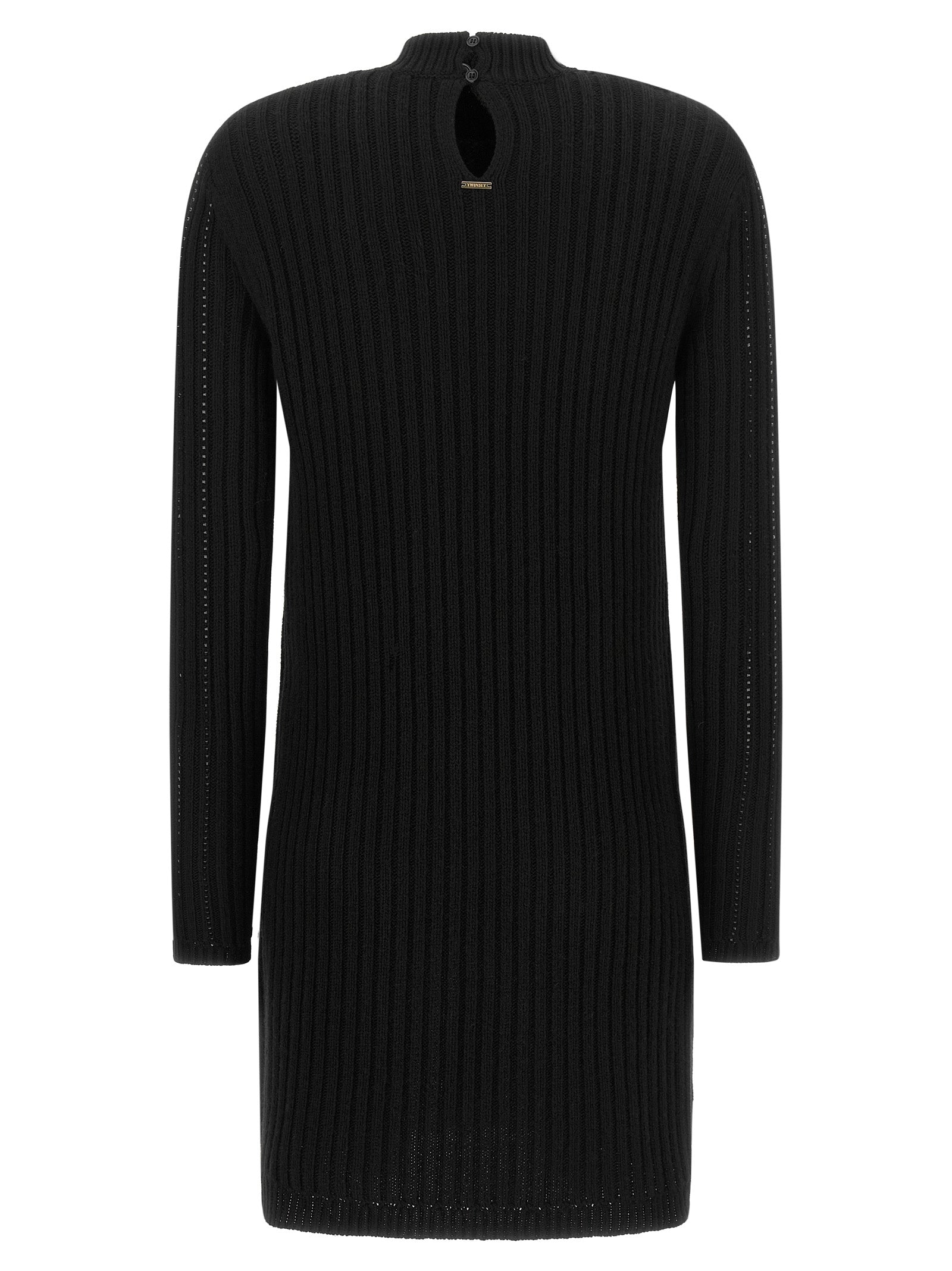 Black Viscose Short Dress