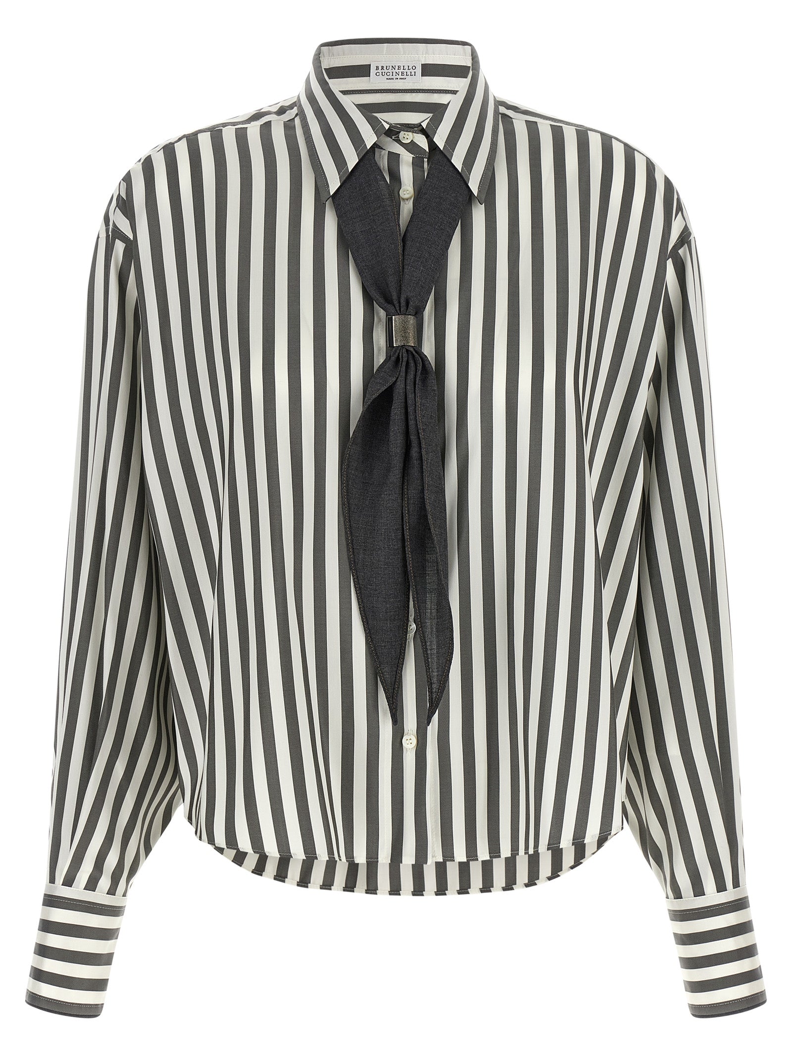 Bicolor Silk Blouse