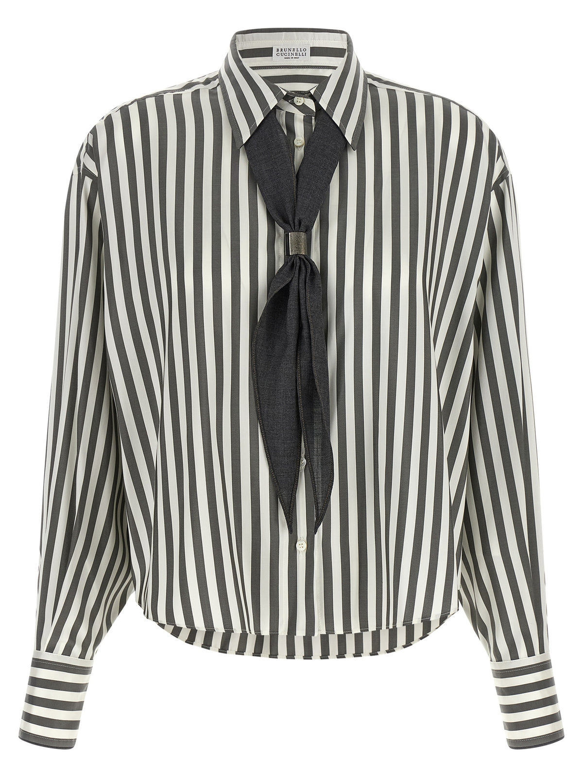 Bicolor Silk Blouse
