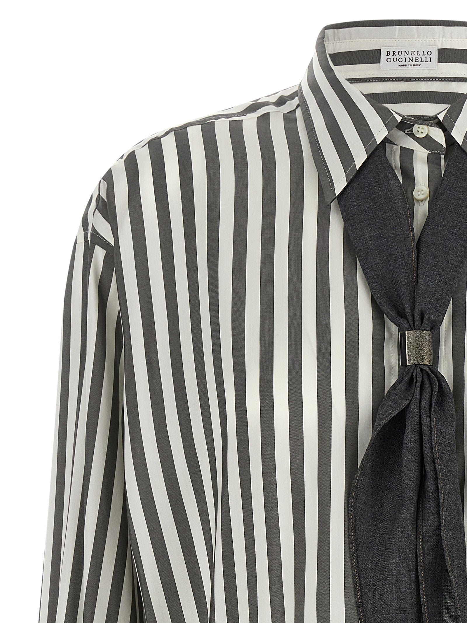 Bicolor Silk Blouse