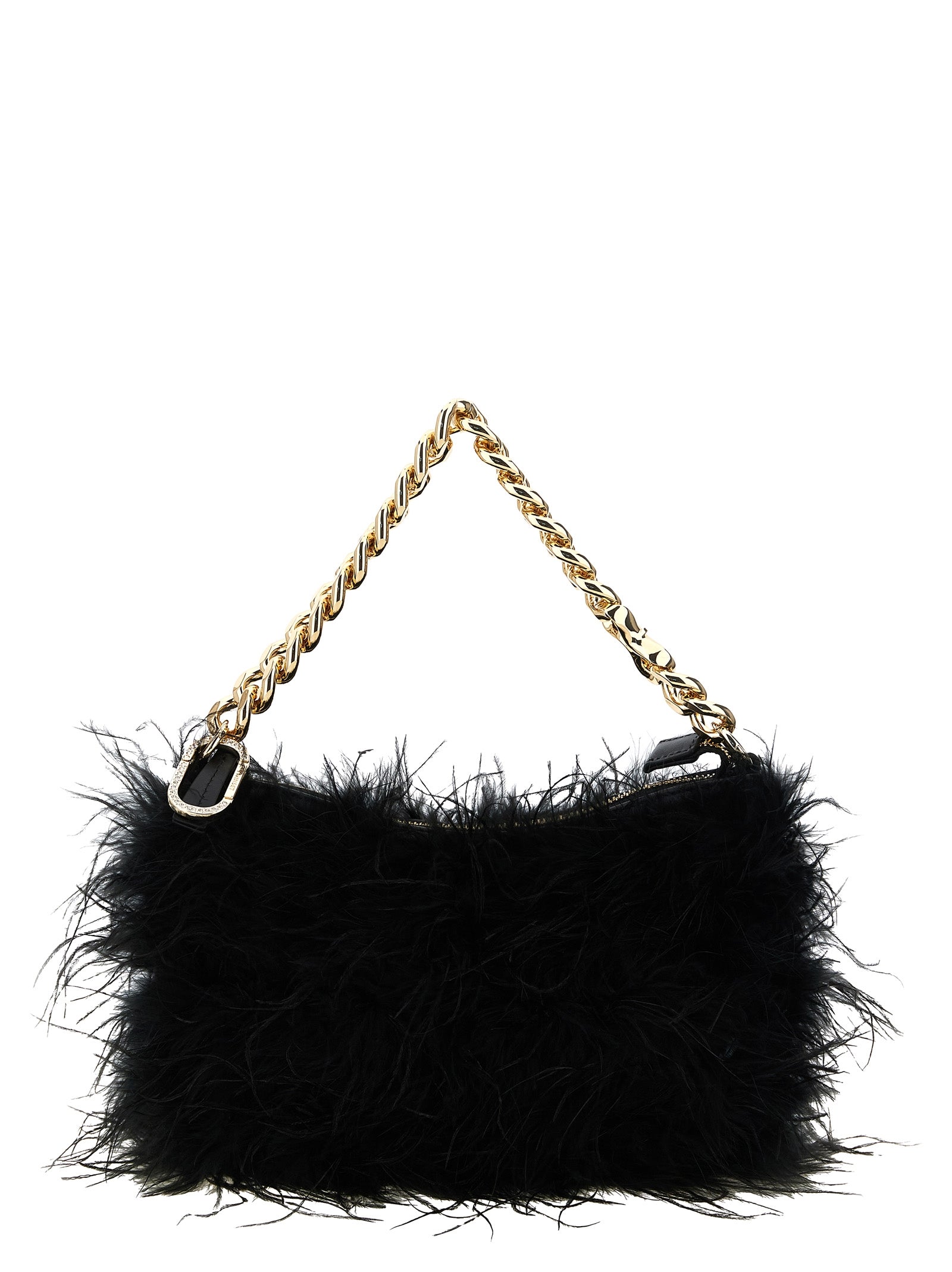 Black Polyester Clutch Bag