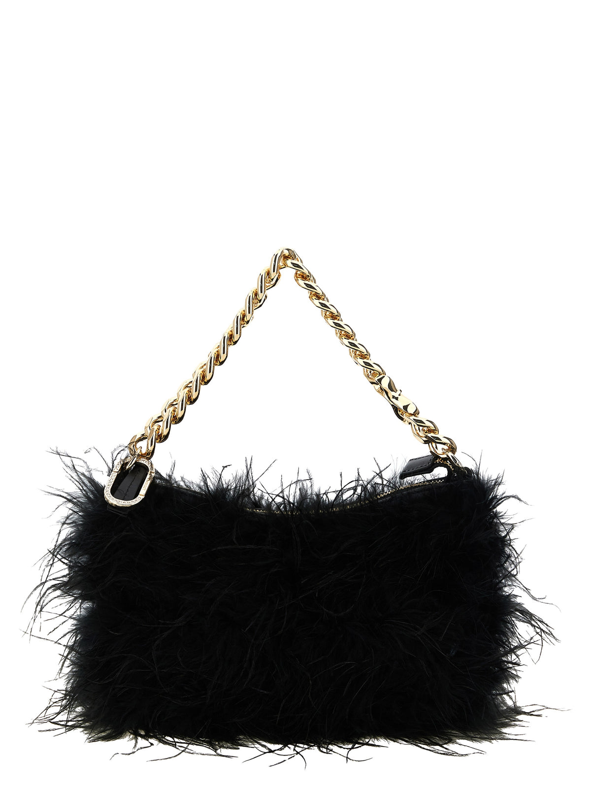 Black Polyester Clutch Bag