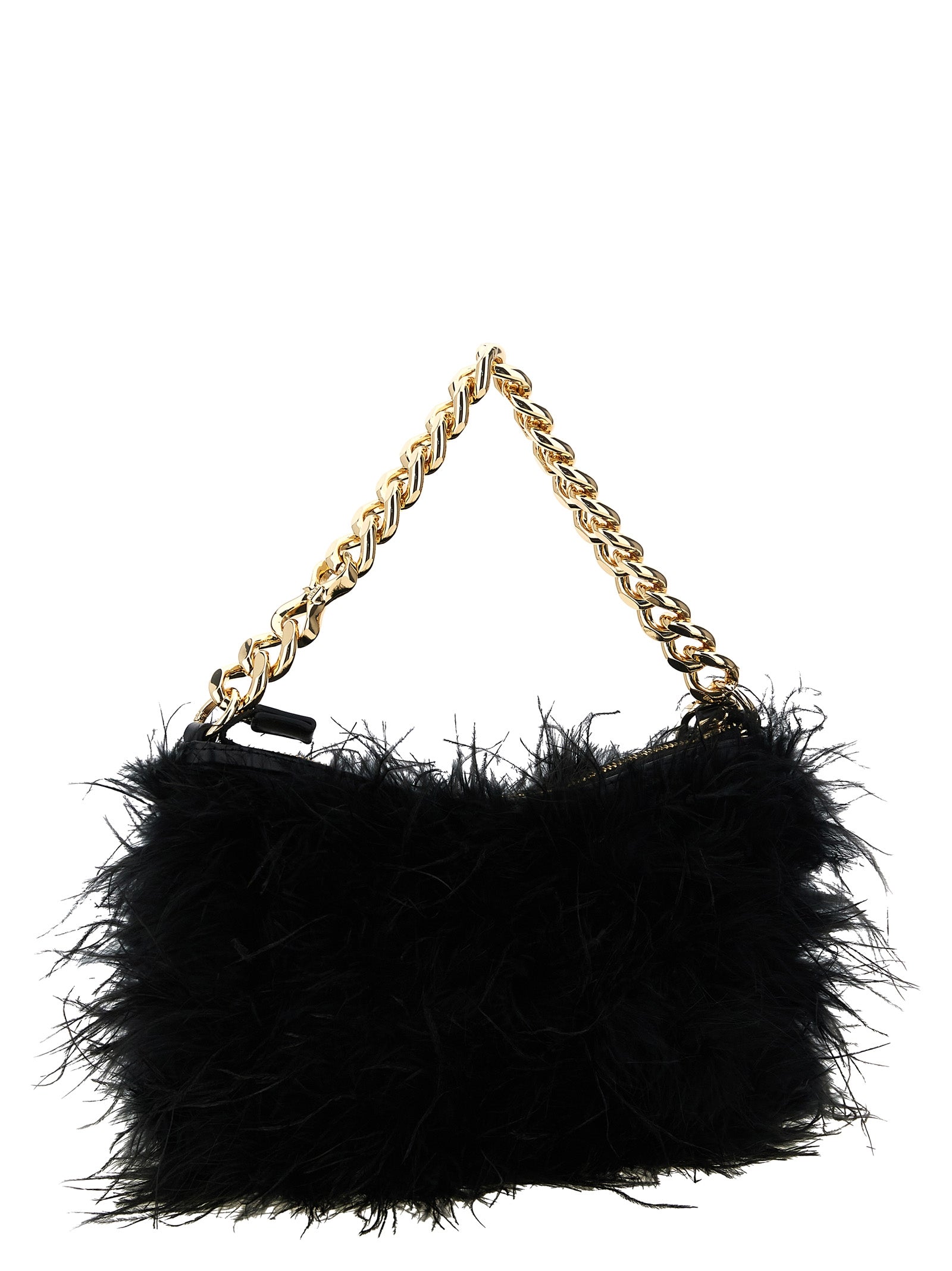Black Polyester Clutch Bag