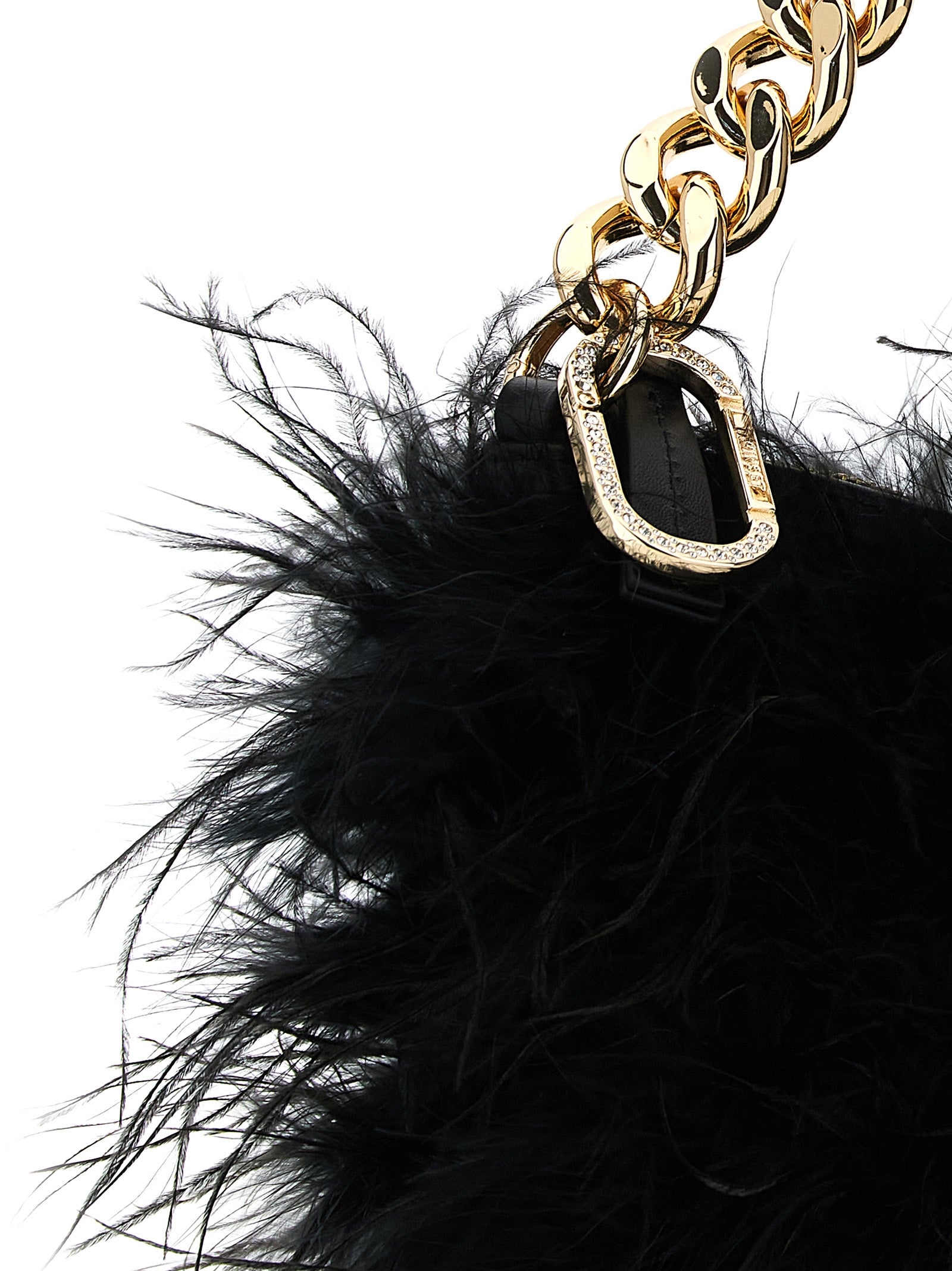 Black Polyester Clutch Bag