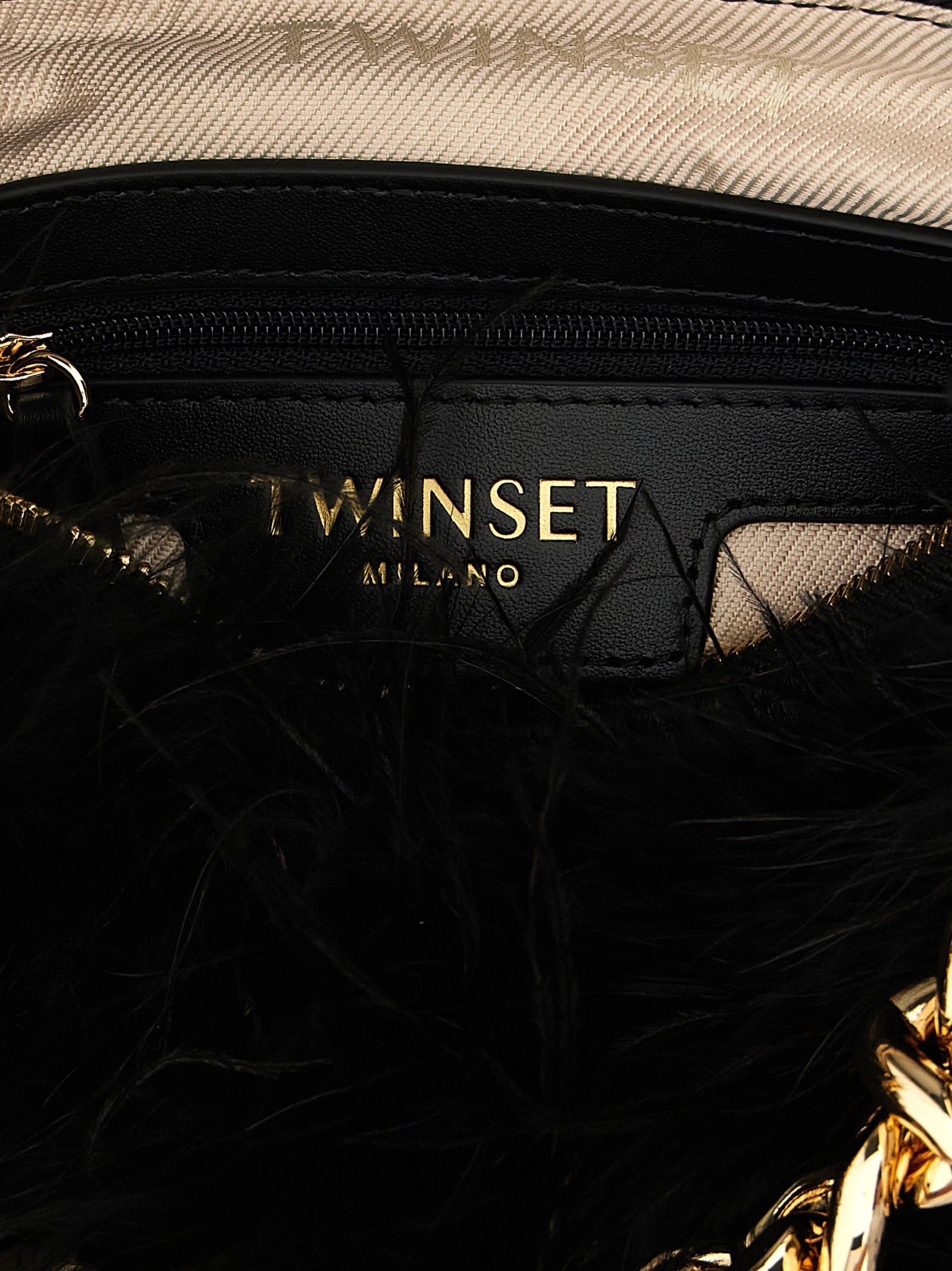 Black Polyester Clutch Bag