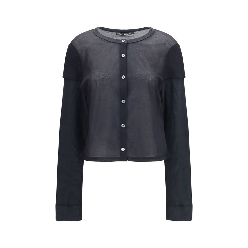 Black Cotton Cardigan