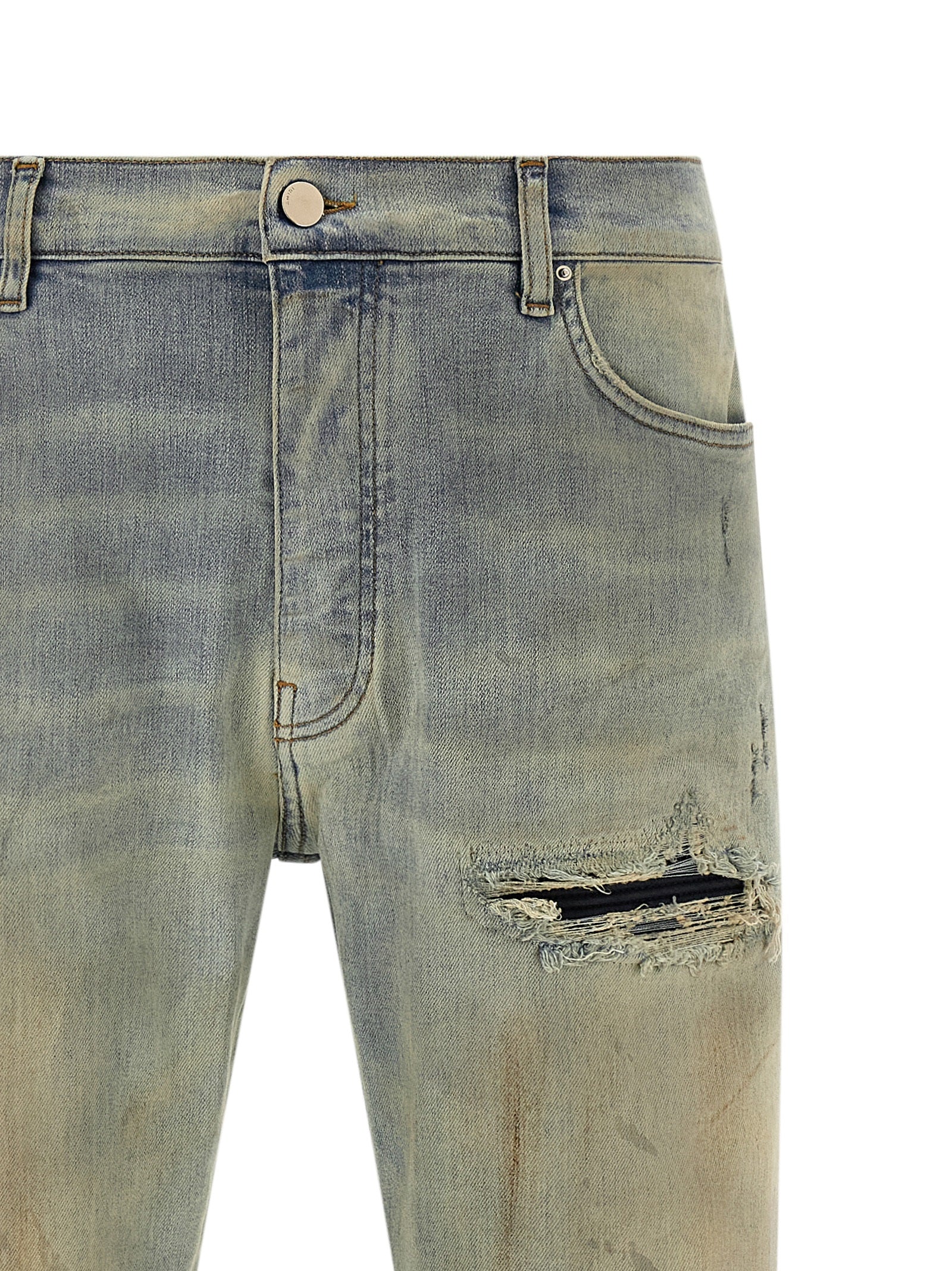 Beige Cotton Jeans Denim