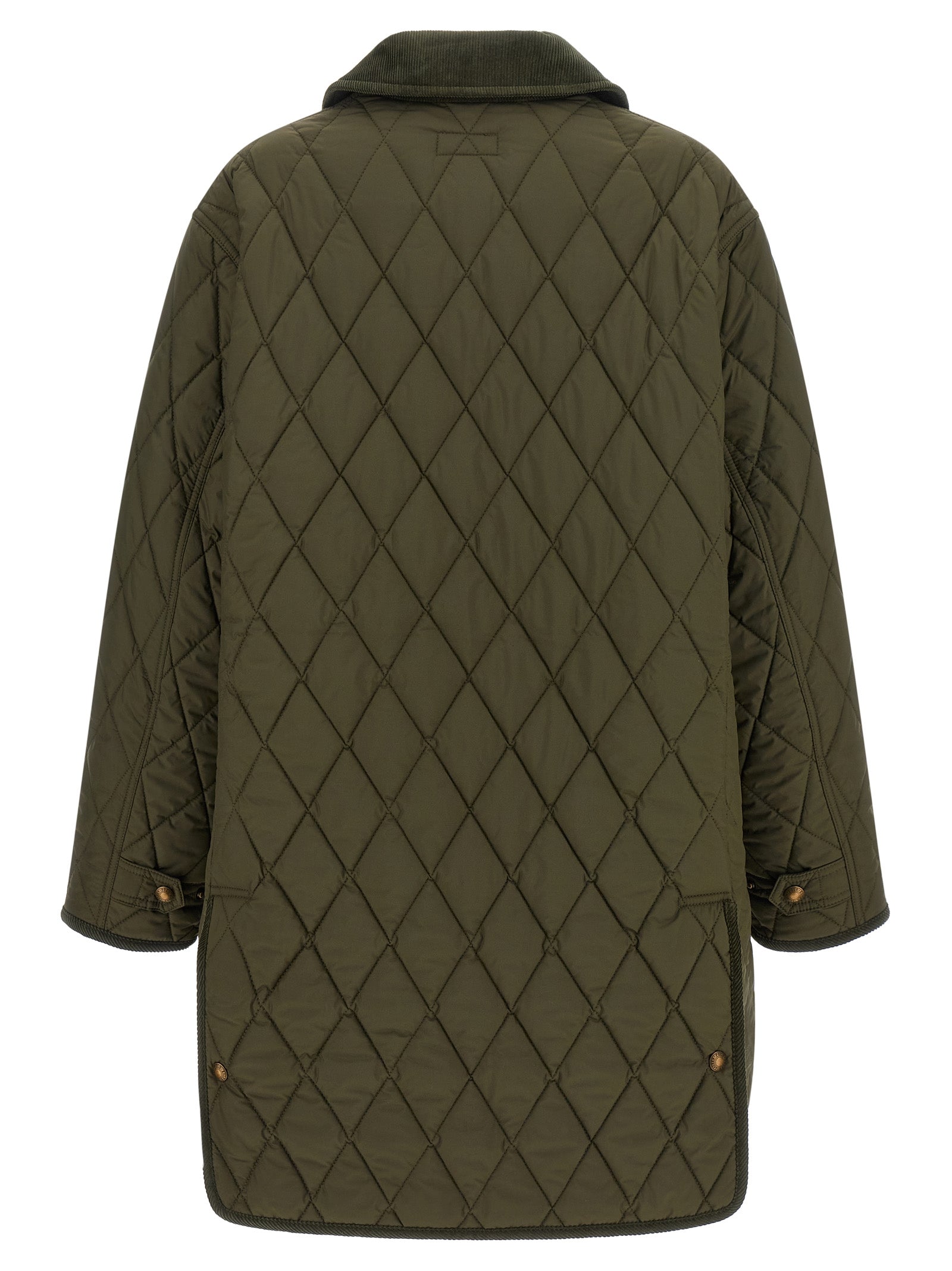 Bicolor Polyester Full-Length Jacket