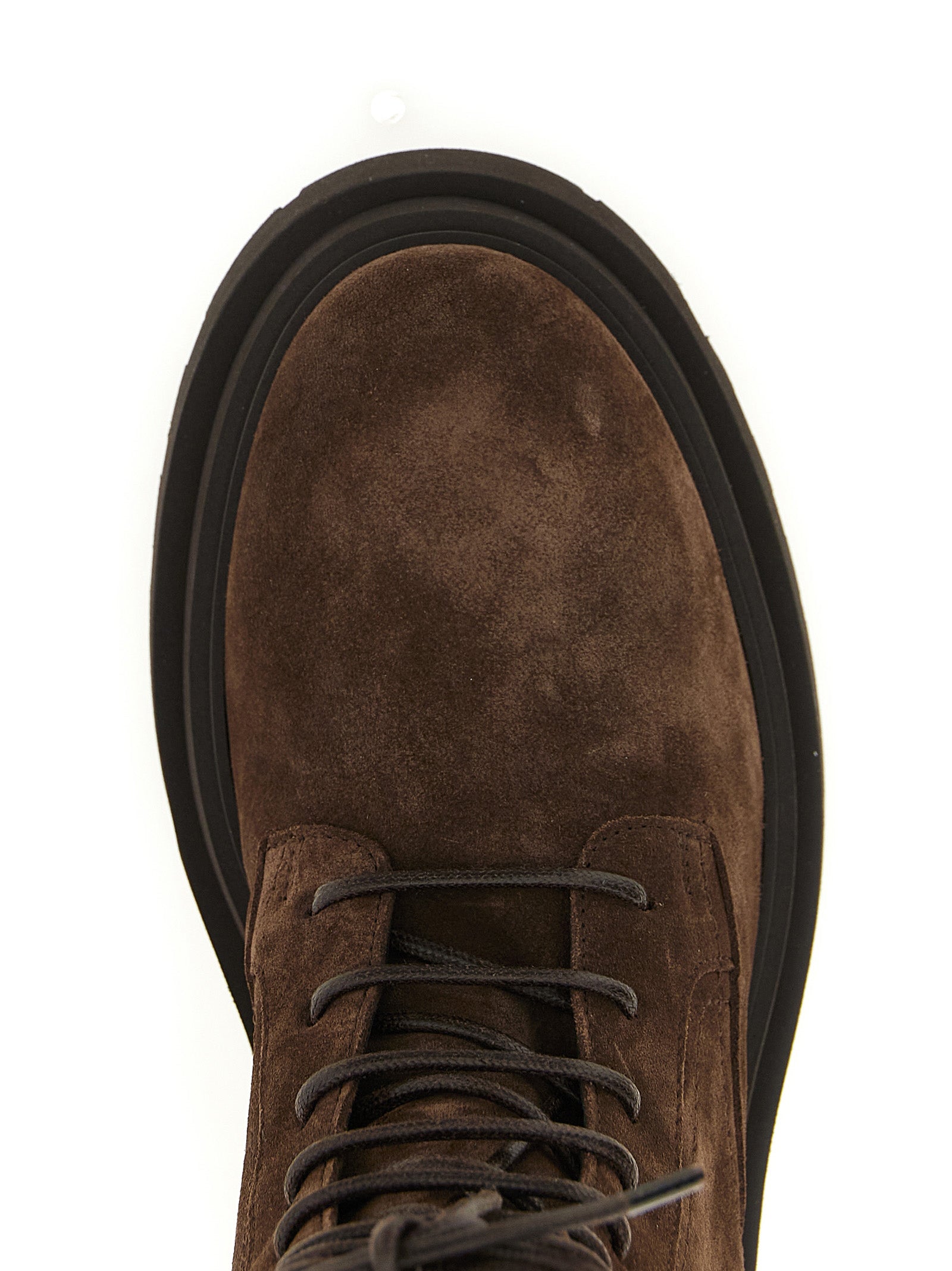 Brown Calfskin Lace-Up Boots