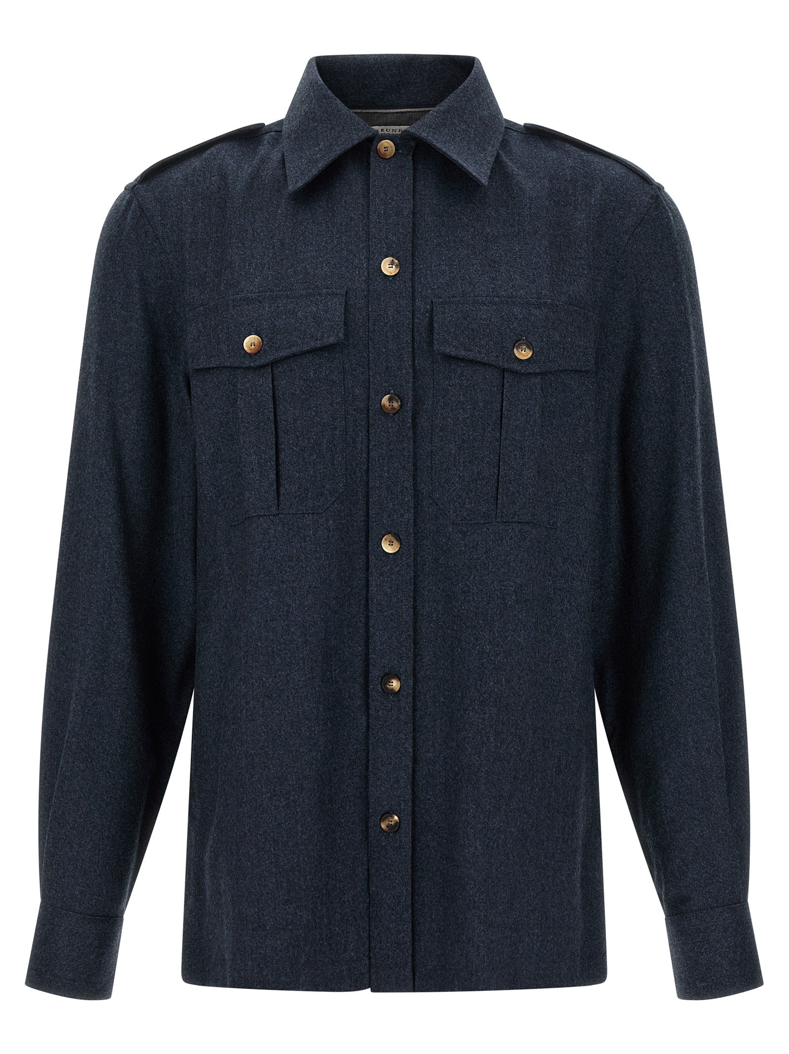 Blue Virgin Wool Blouse