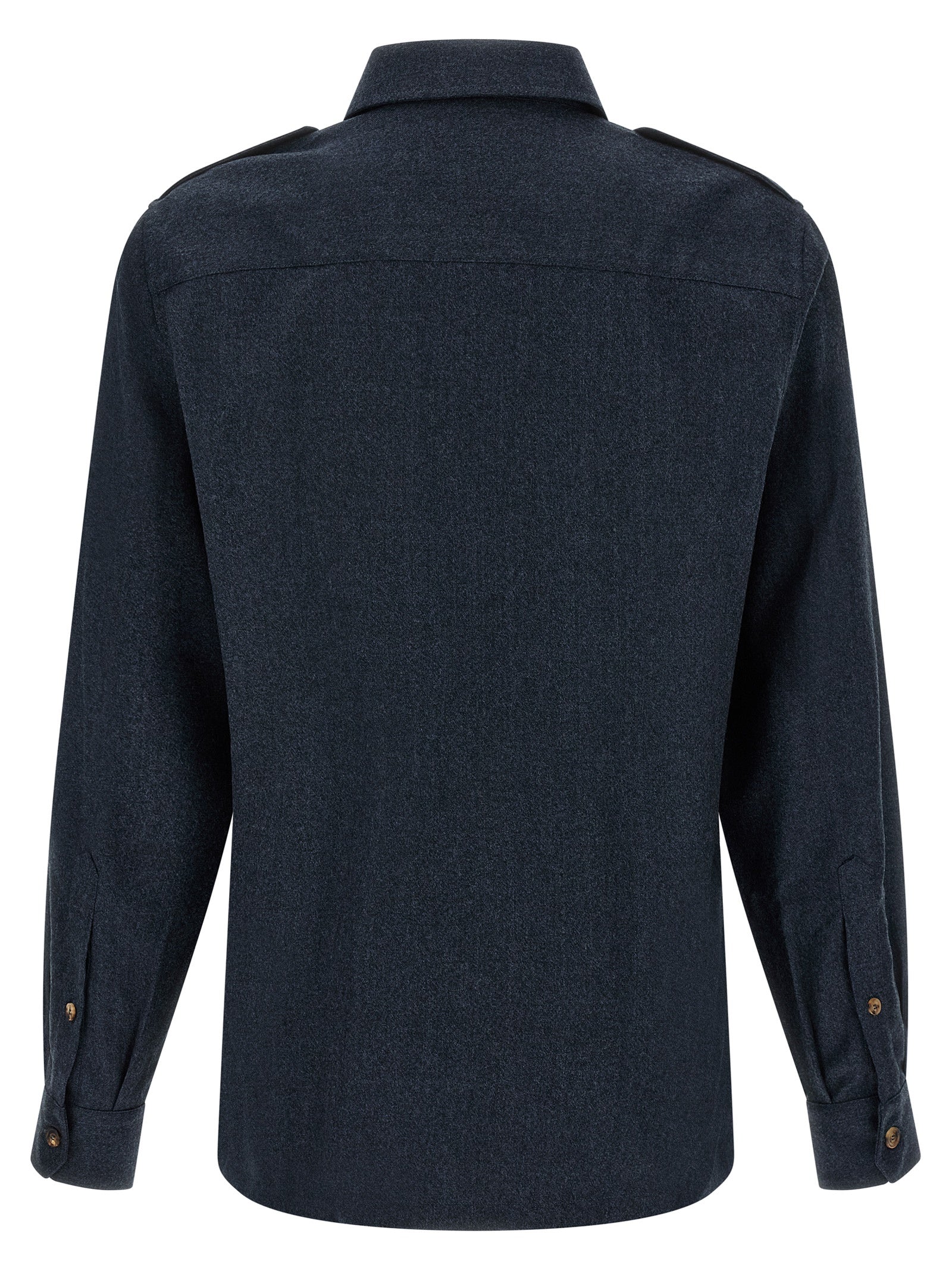 Blue Virgin Wool Blouse