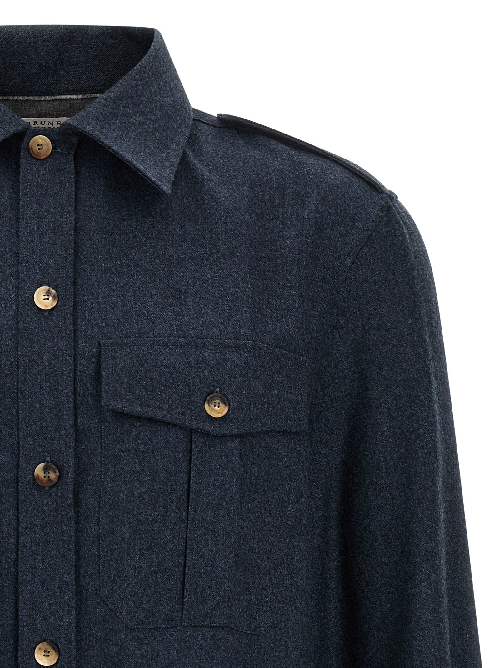 Blue Virgin Wool Blouse