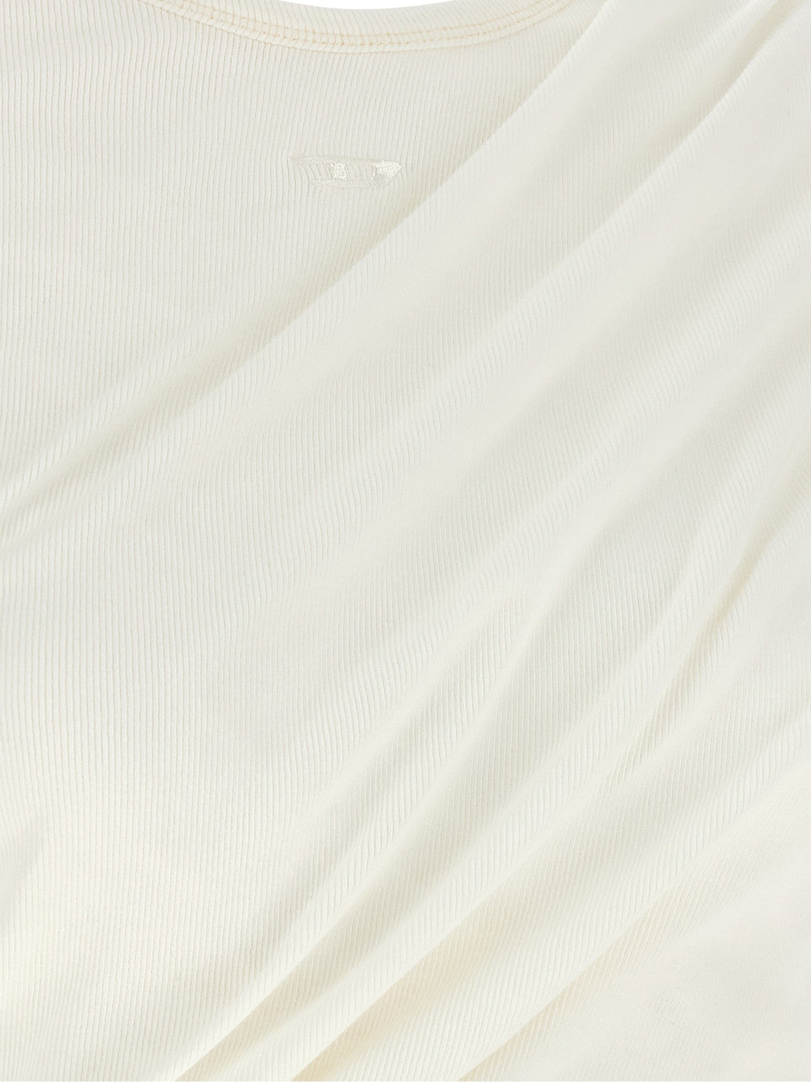 White Cotton Long Sleeve T-Shirt