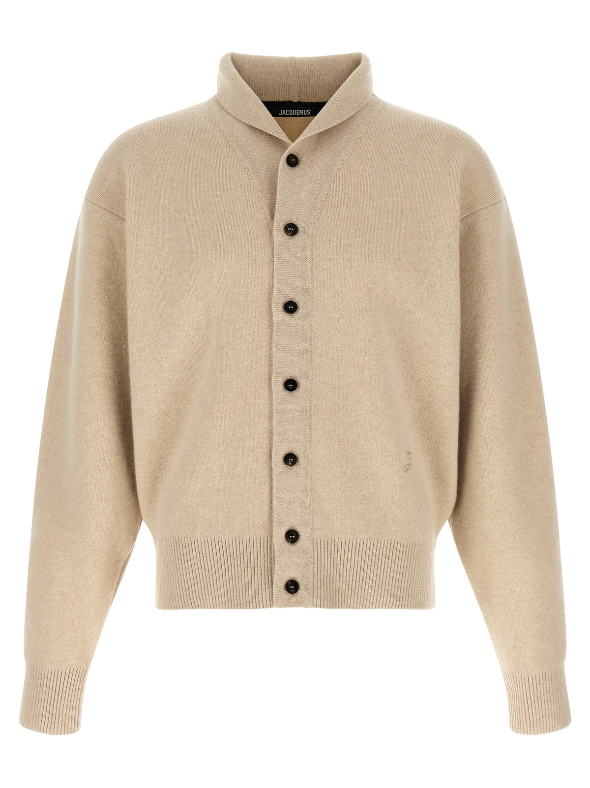 Beige Merino Wool Cardigan