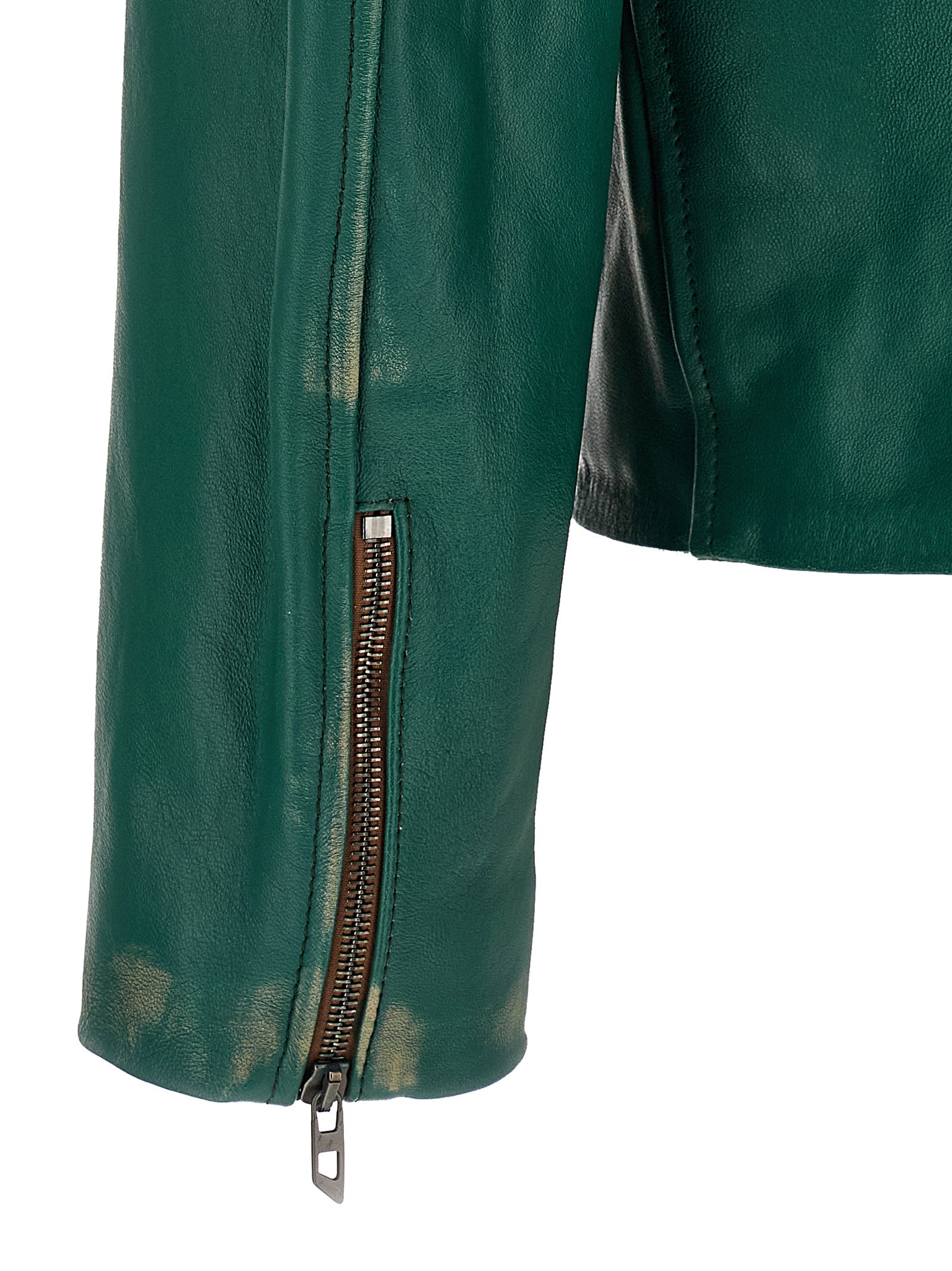 Bicolor Lamb Leather Leather Jacket