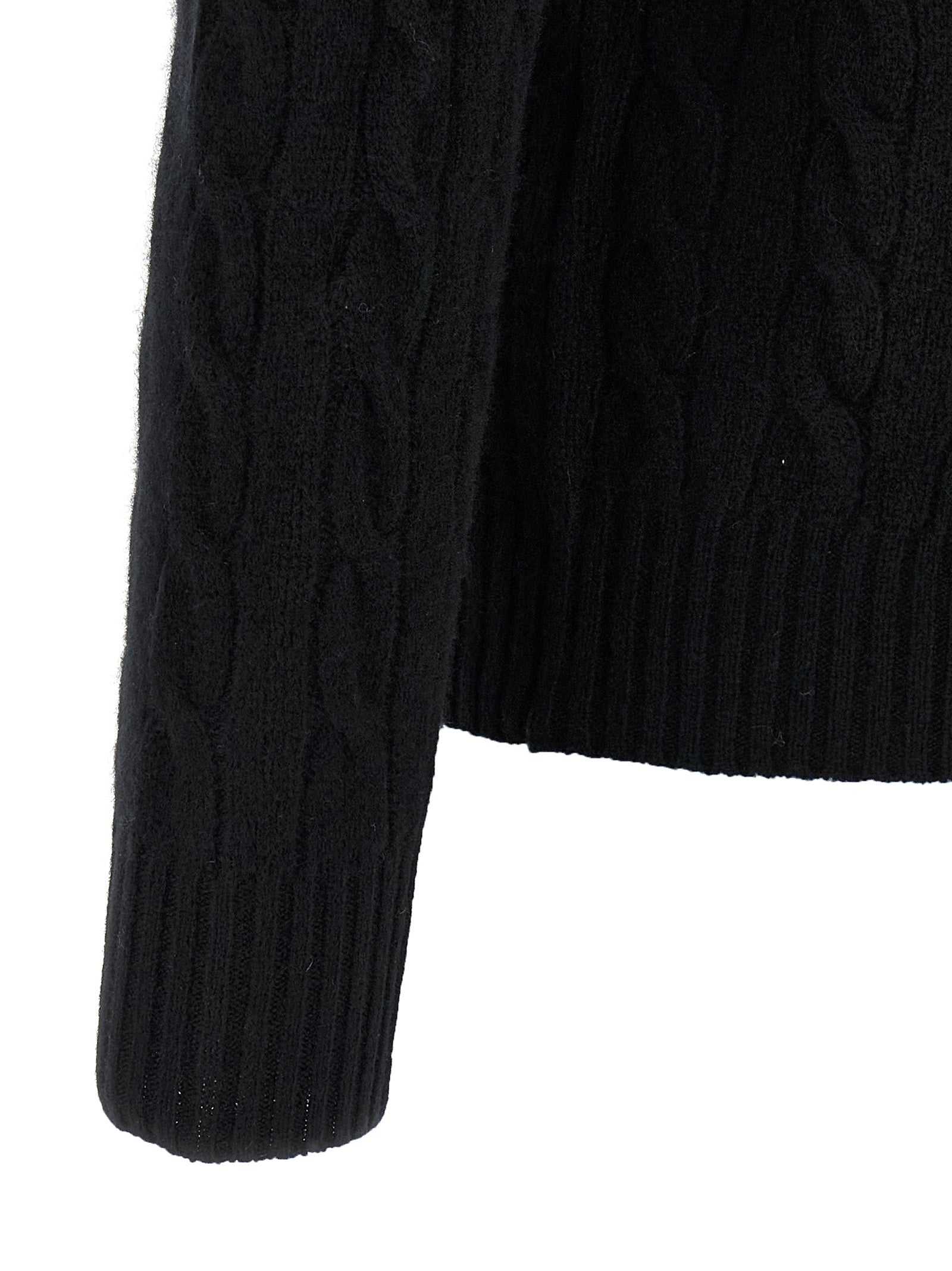 Black Wool Cardigan
