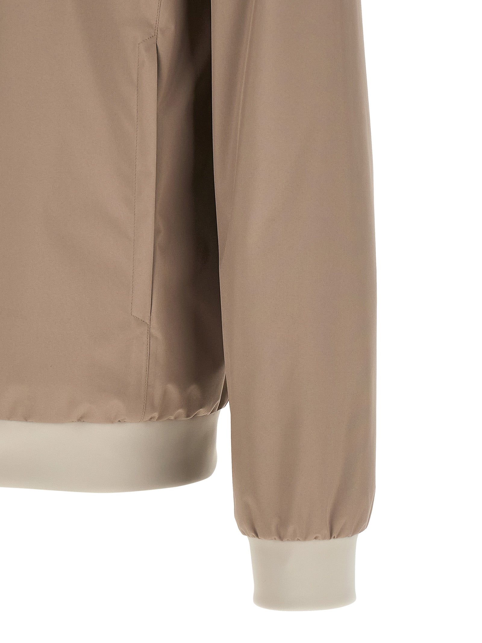 Beige Polyester Bomber