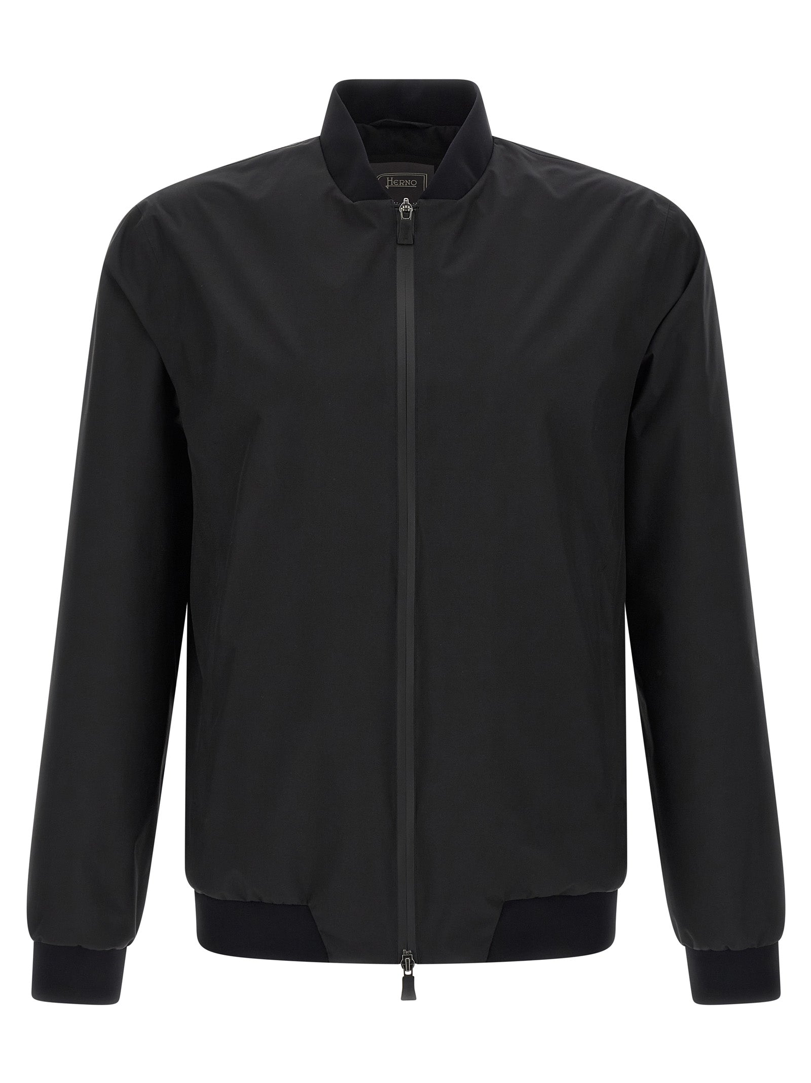 Black Polyester Bomber