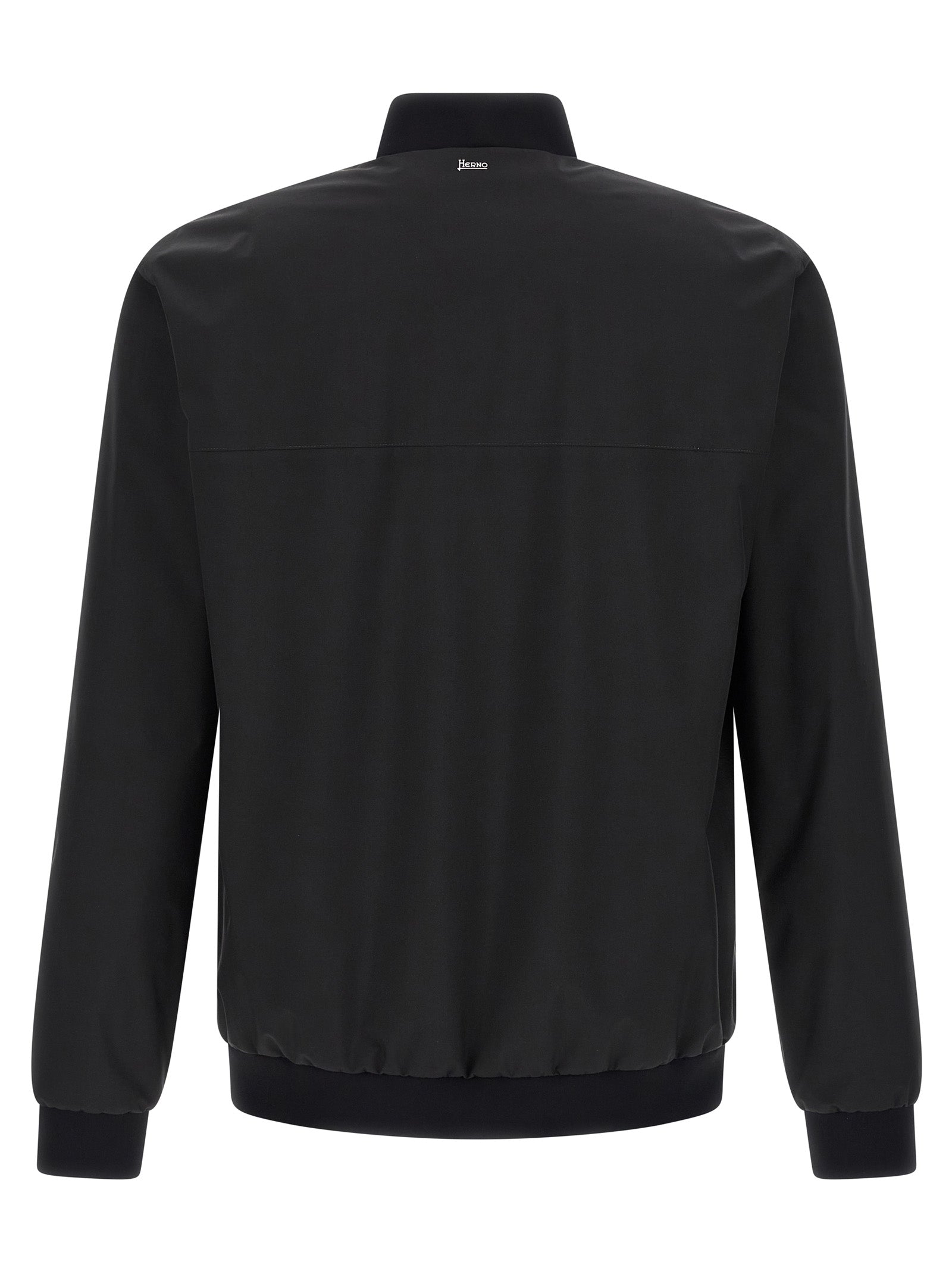 Black Polyester Bomber