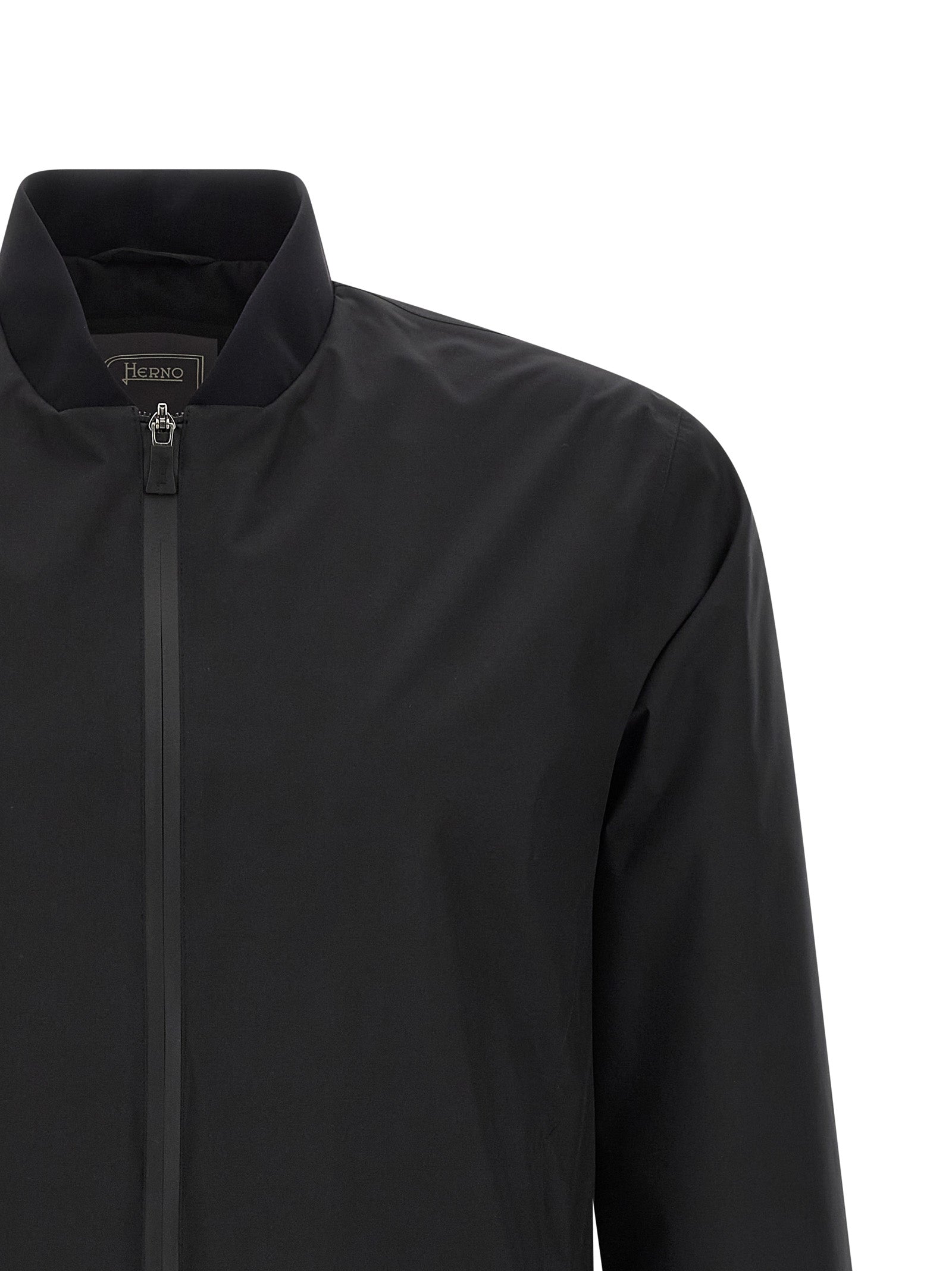 Black Polyester Bomber