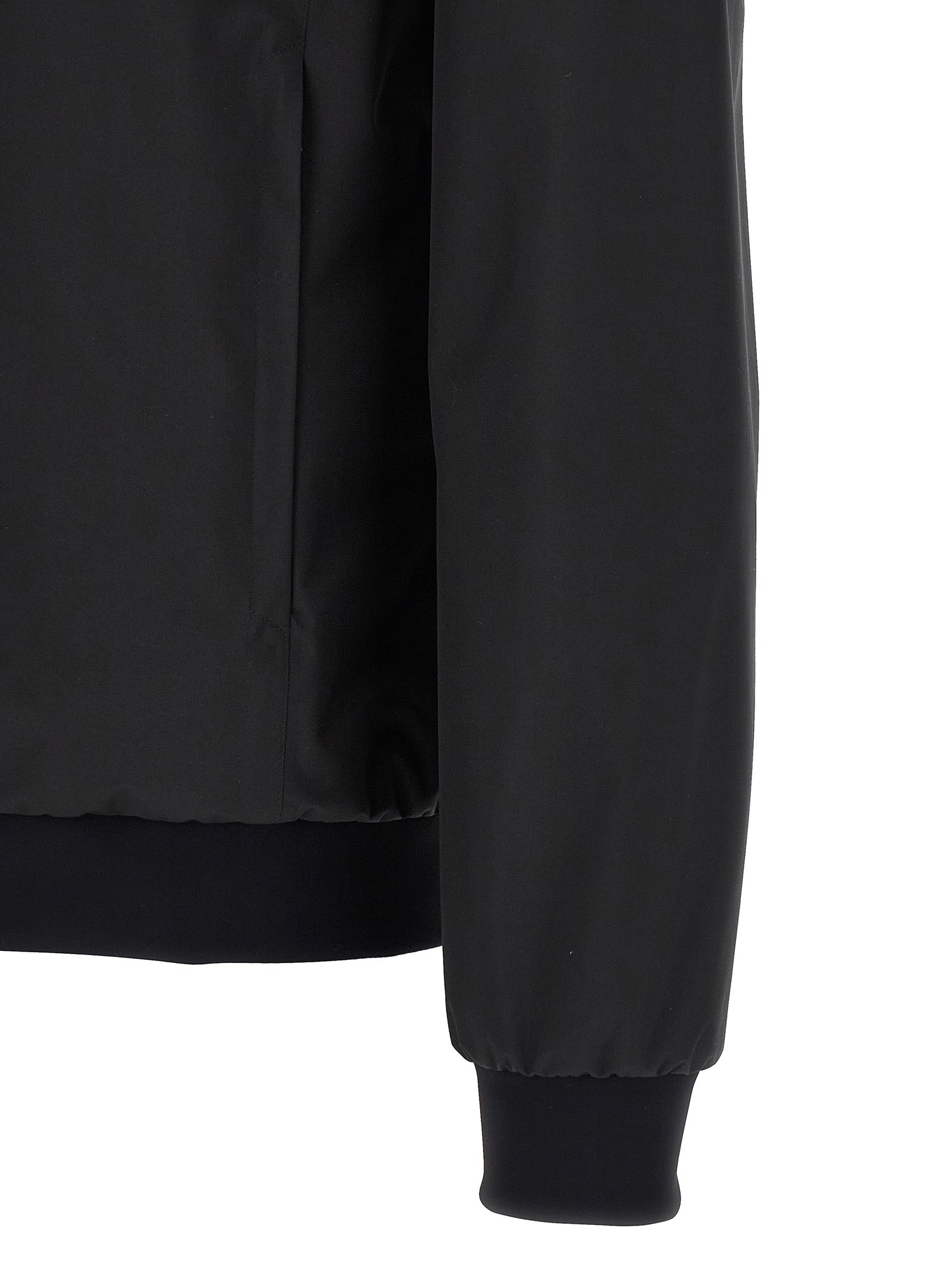 Black Polyester Bomber
