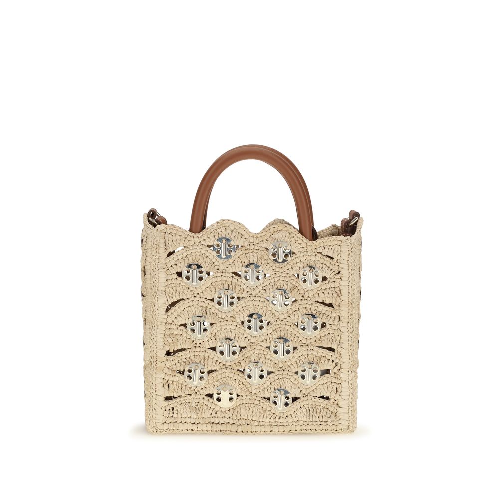 Beige Raffia Handbag